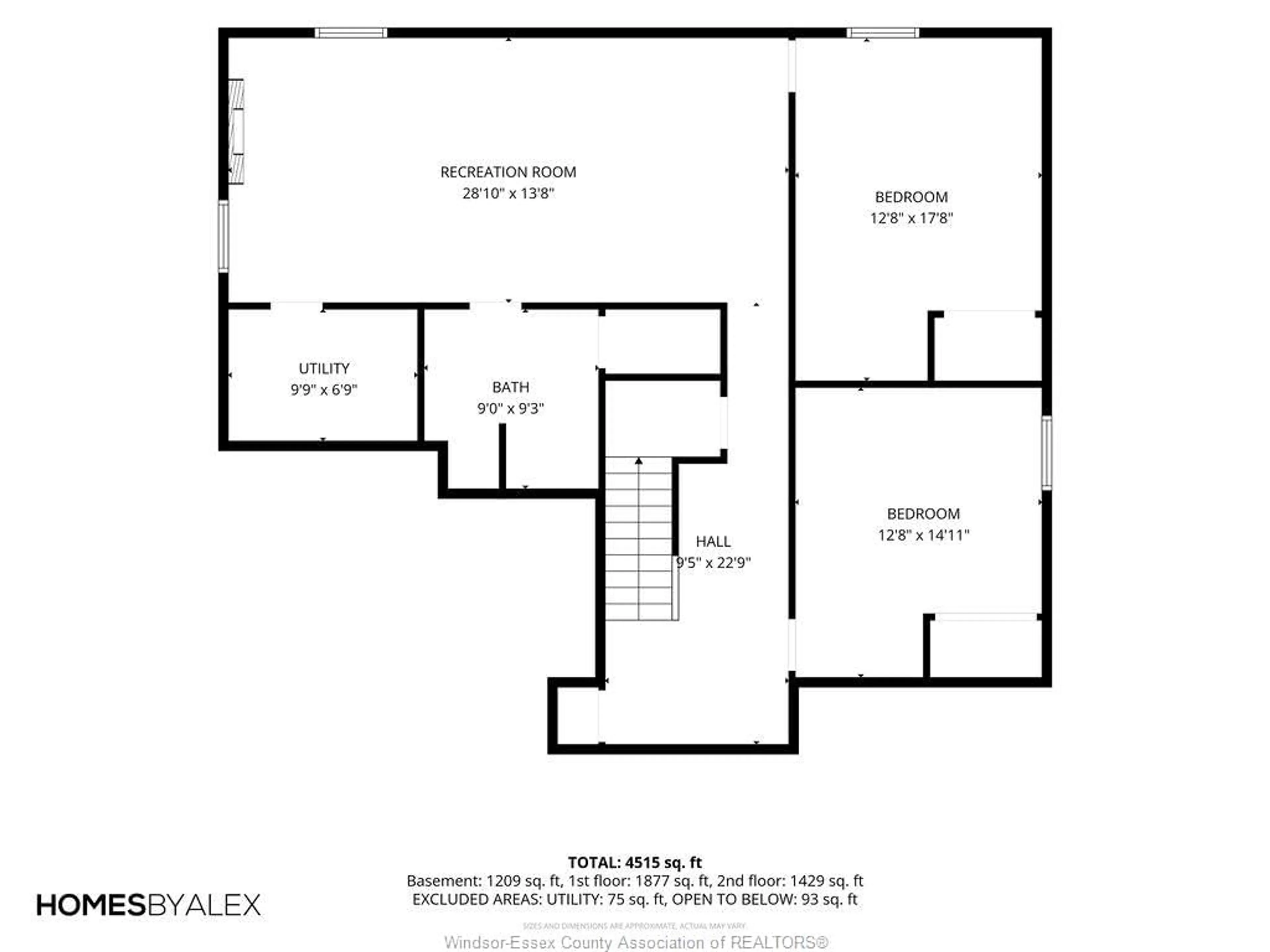 Floor plan for 1353 PASCAL Ave, Lakeshore Ontario N0R 1A0