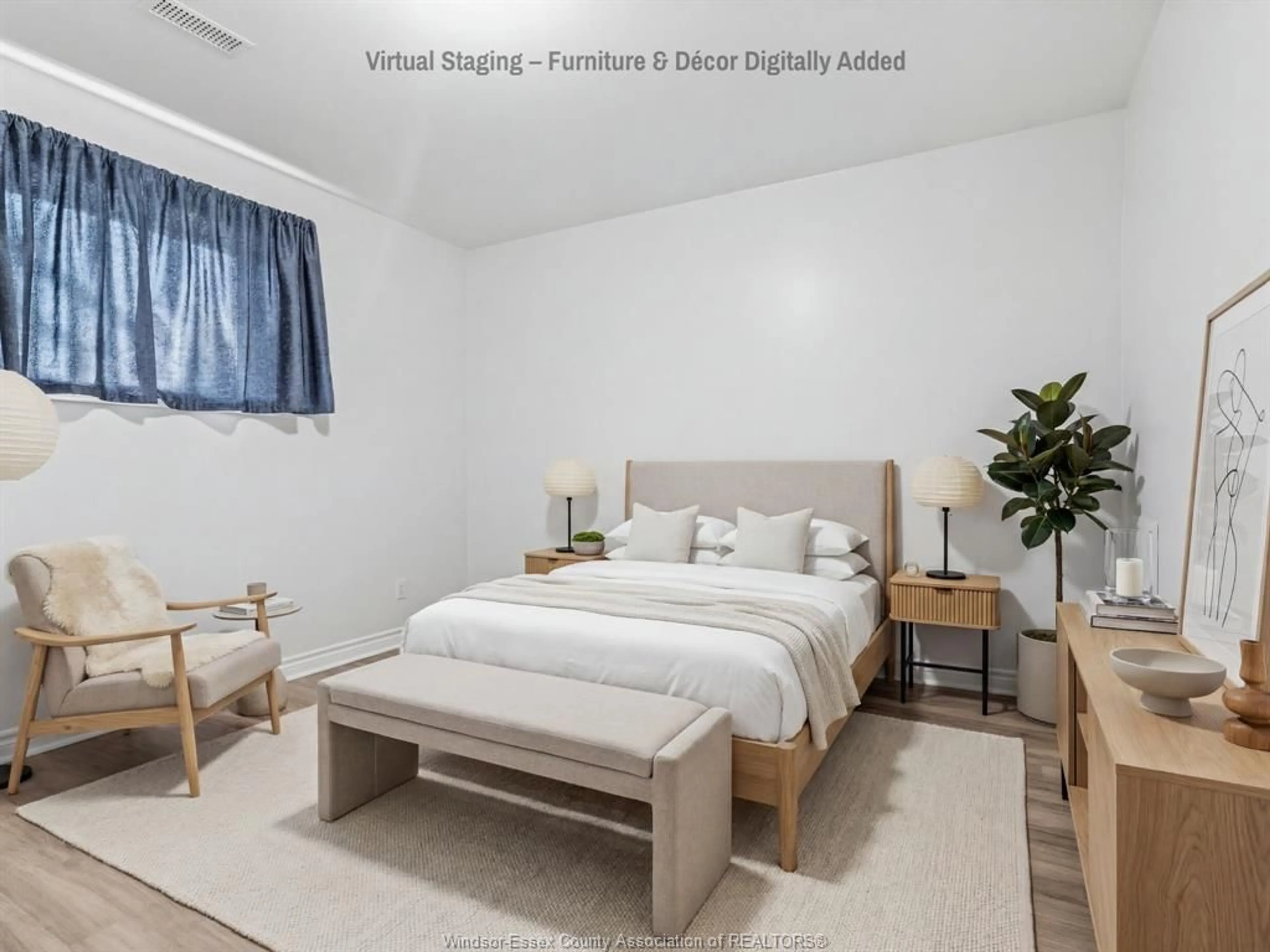 Bedroom with bed, wood/laminate floor for 776 DYNASTY St, Windsor Ontario N9G 2W2