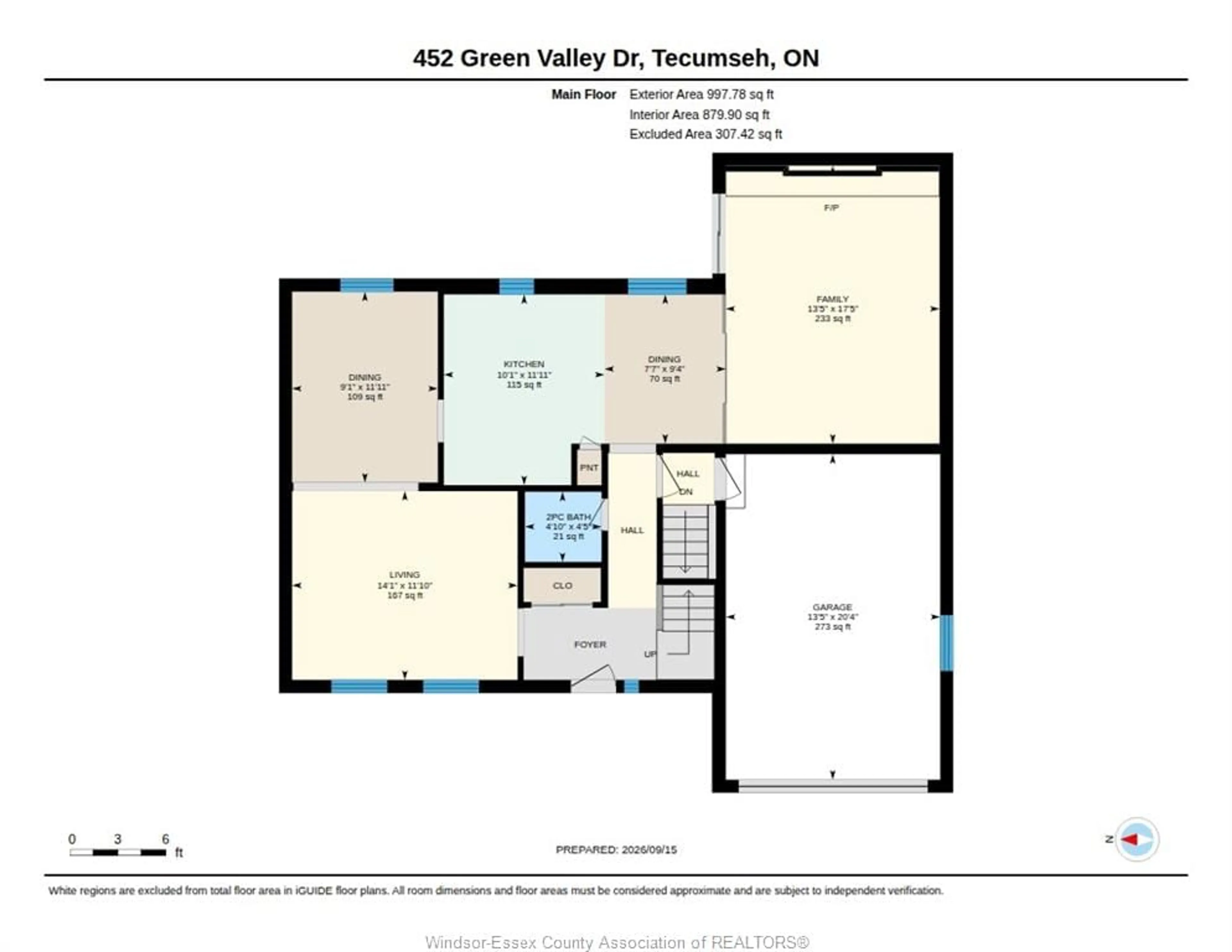 Floor plan for 452 GREEN VALLEY Dr, Tecumseh Ontario N8N 3L7