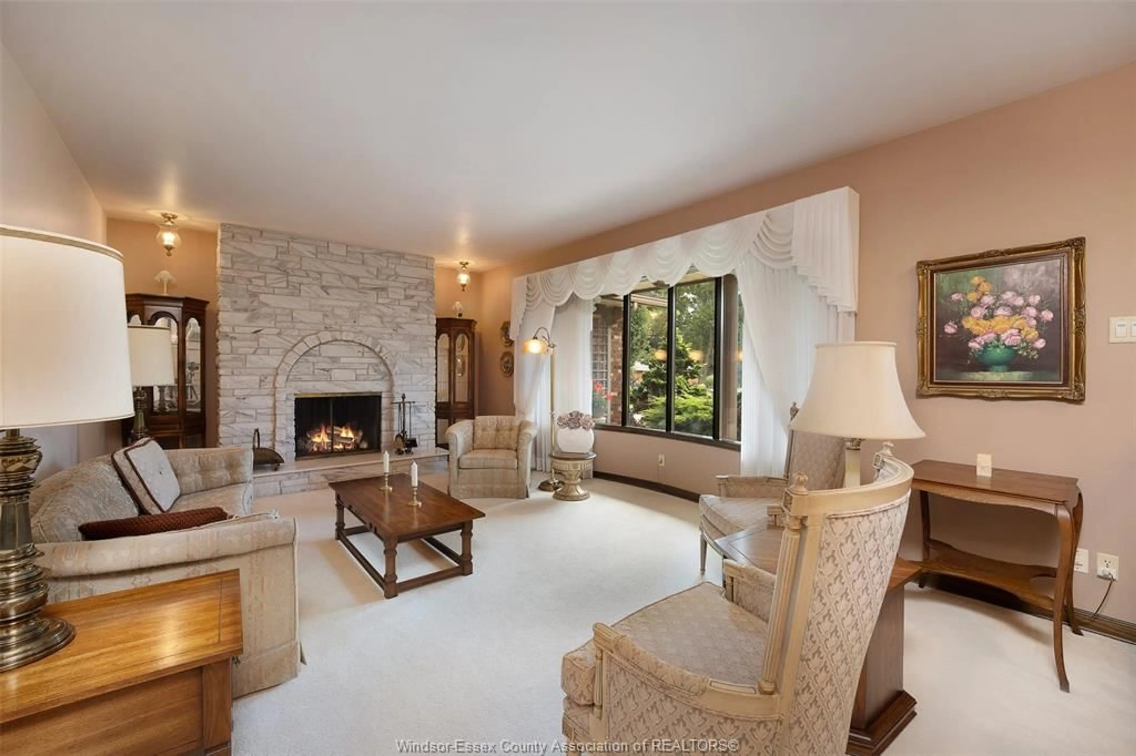 Living room with furniture, ceramic/tile floor for 1528 RAVINE LINE Rd, Kingsville Ontario N9Y 2W9