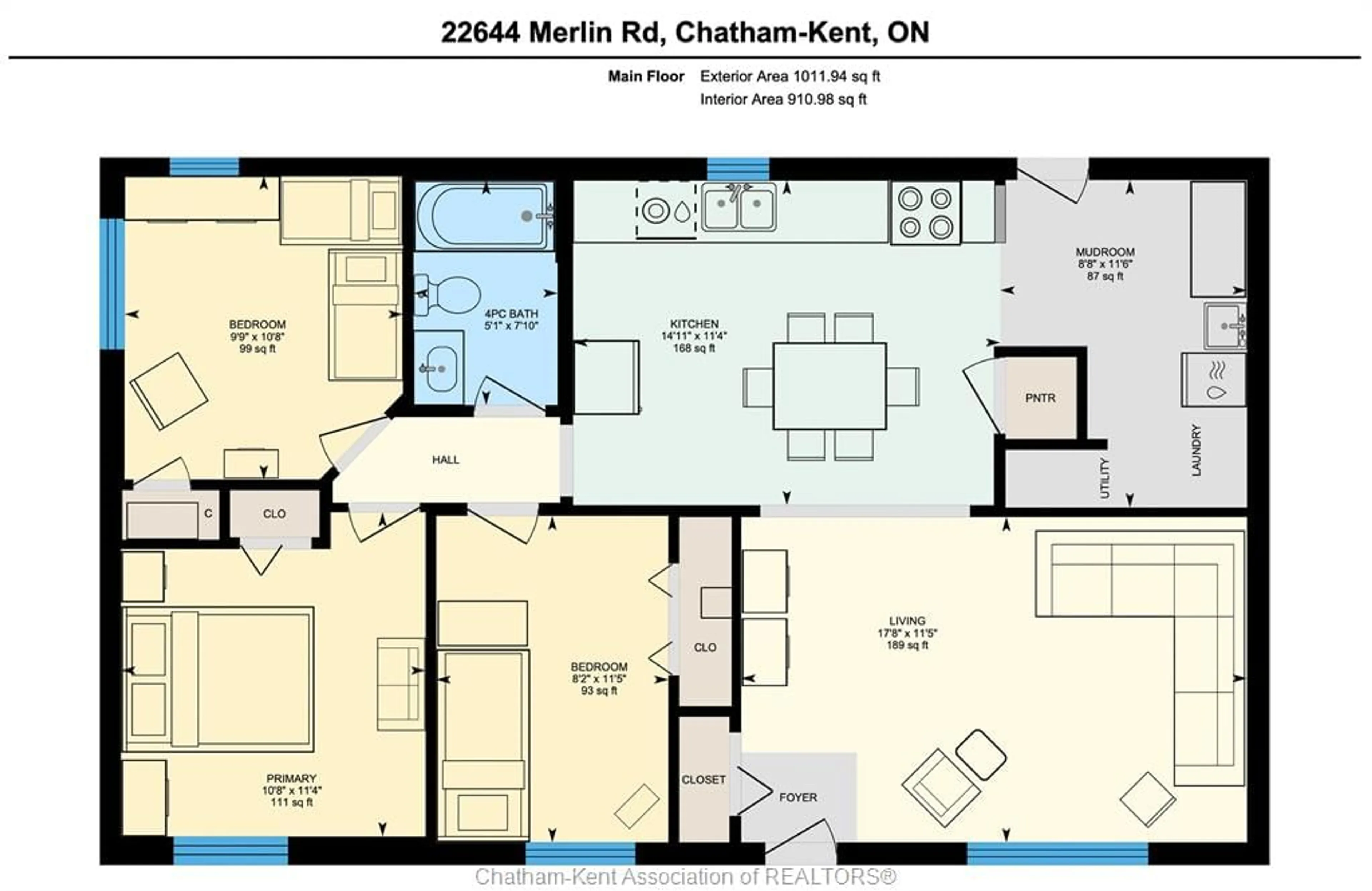 Floor plan for 22644 Merlin Rd, Merlin Ontario N0P 1W0