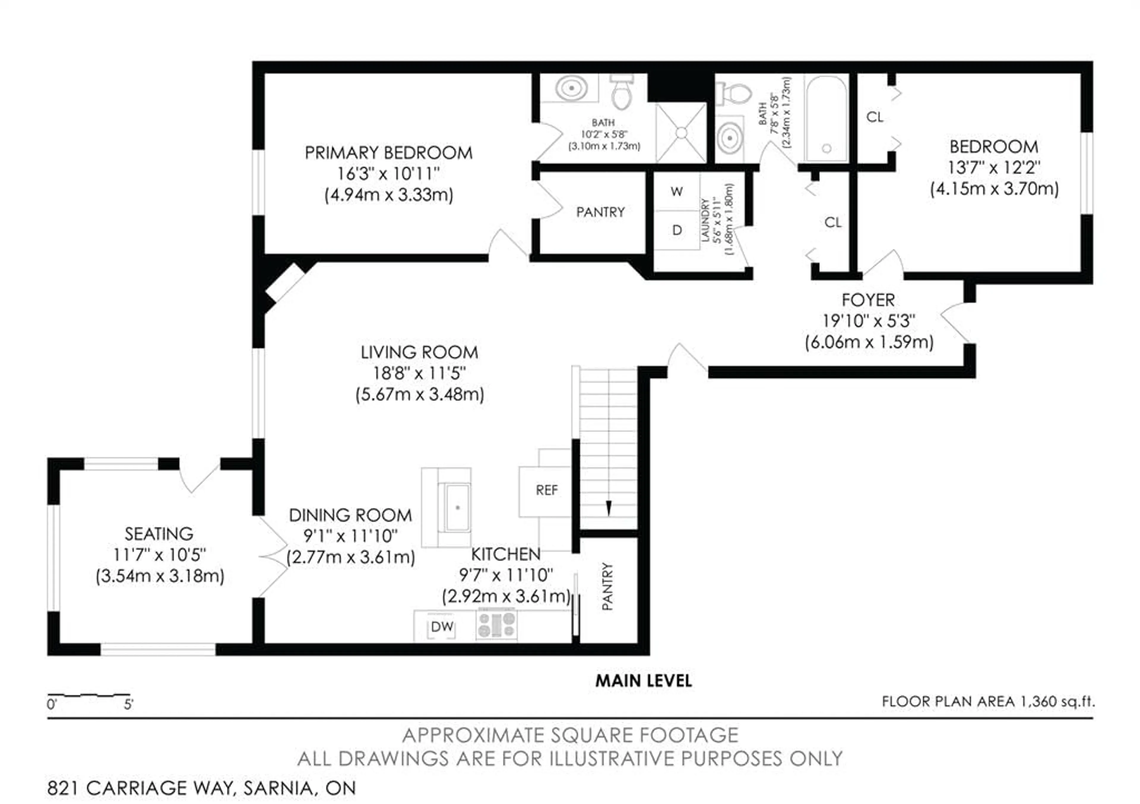 Floor plan for 821 Carriage Way, Sarnia Ontario N7W 0A5
