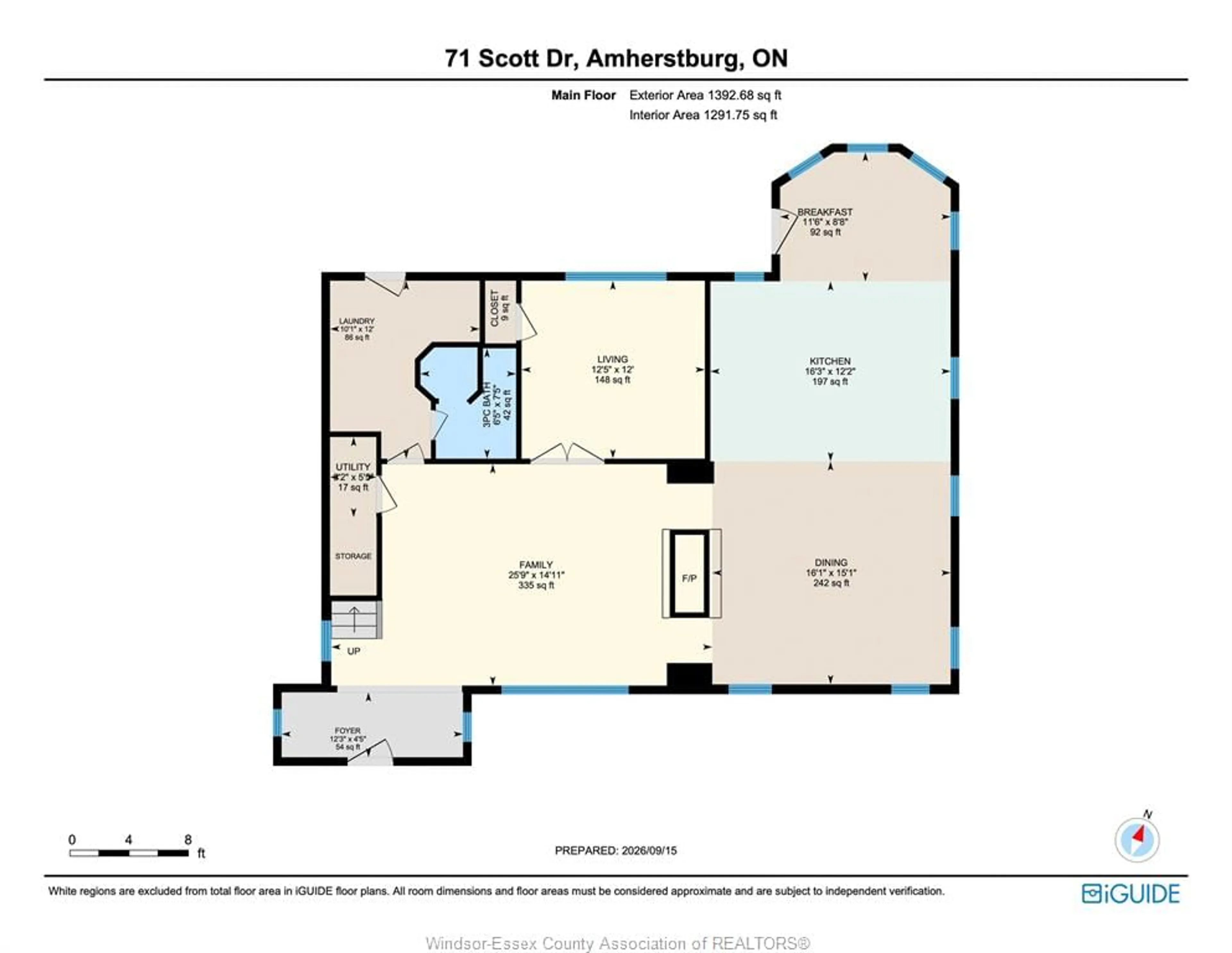 Floor plan for 71 Scott Dr, Amherstburg Ontario N9V 1V5