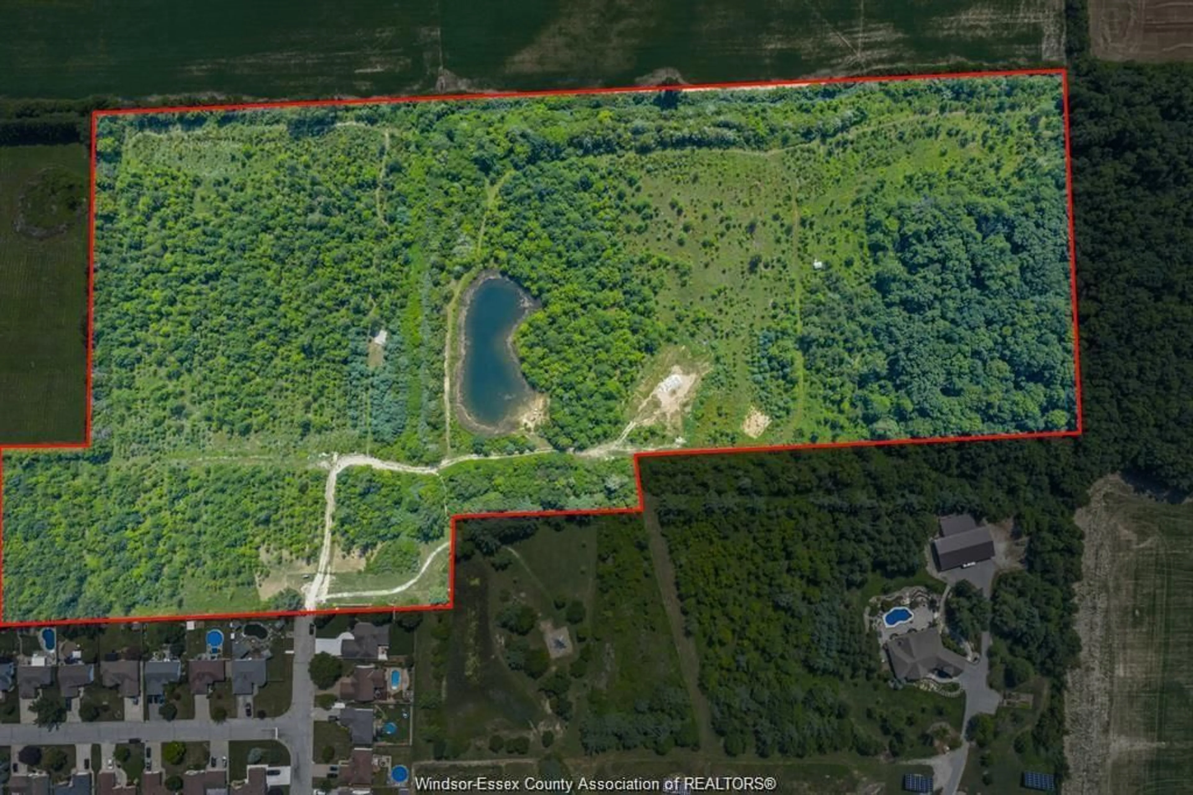 A pic from outside/outdoor area/front of a property/back of a property/a pic from drone, forest/trees view for 39 WILLIAM St, Kingsville Ontario N0R 1B0