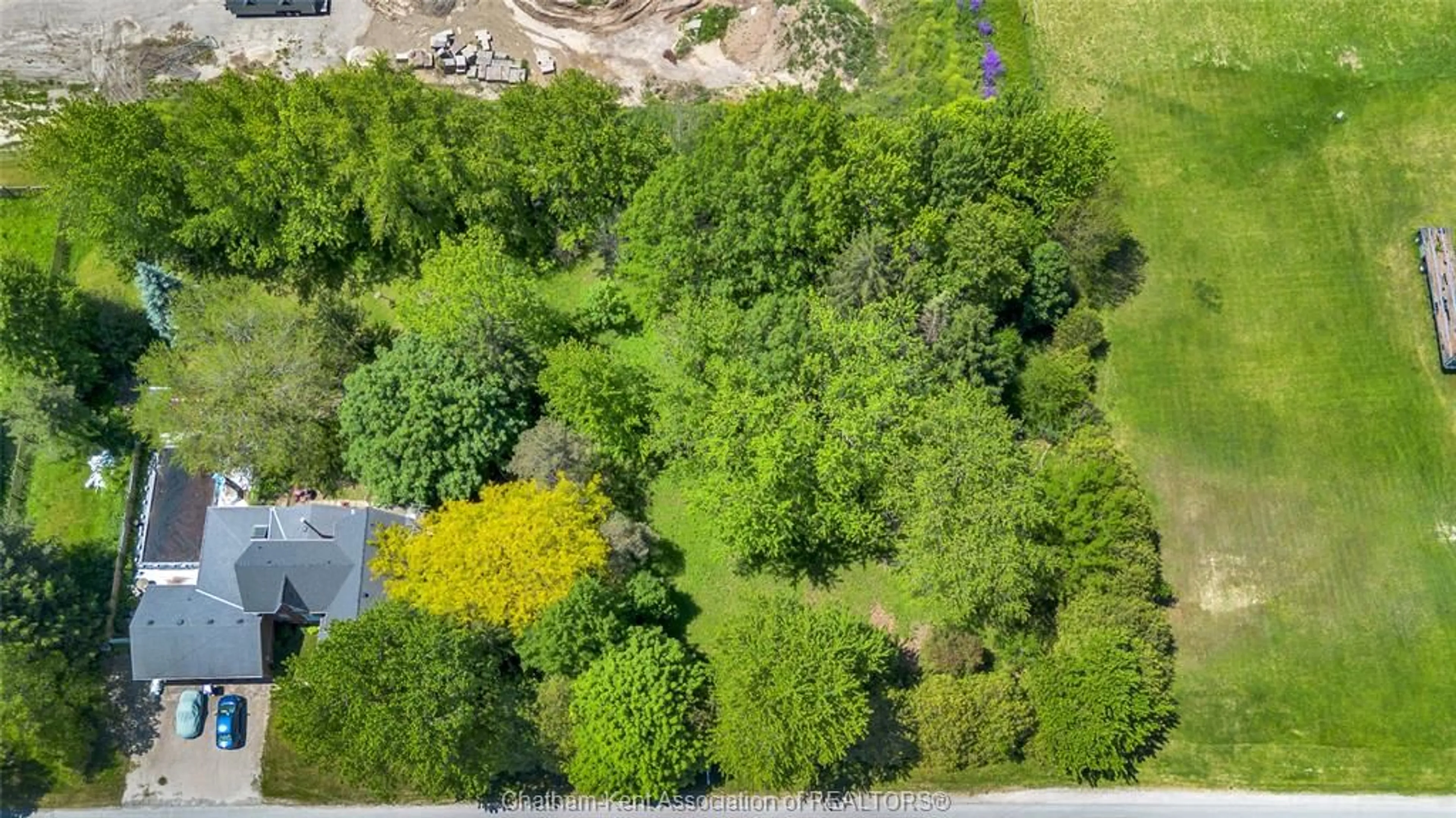 A pic from outside/outdoor area/front of a property/back of a property/a pic from drone, forest/trees view for 106 Erie St, Ridgetown Ontario N0P 2C0