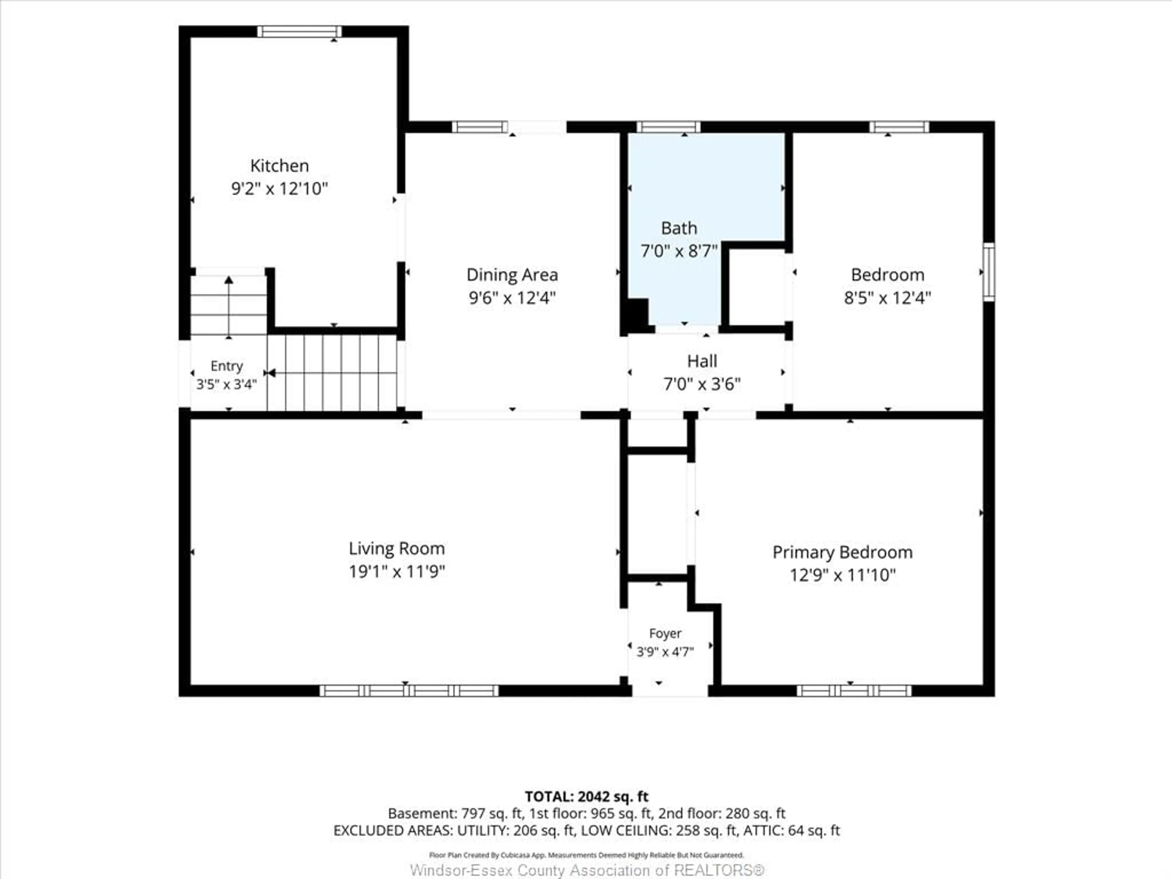 Floor plan for 2566 Tourangeau, Windsor Ontario N8W 4N9