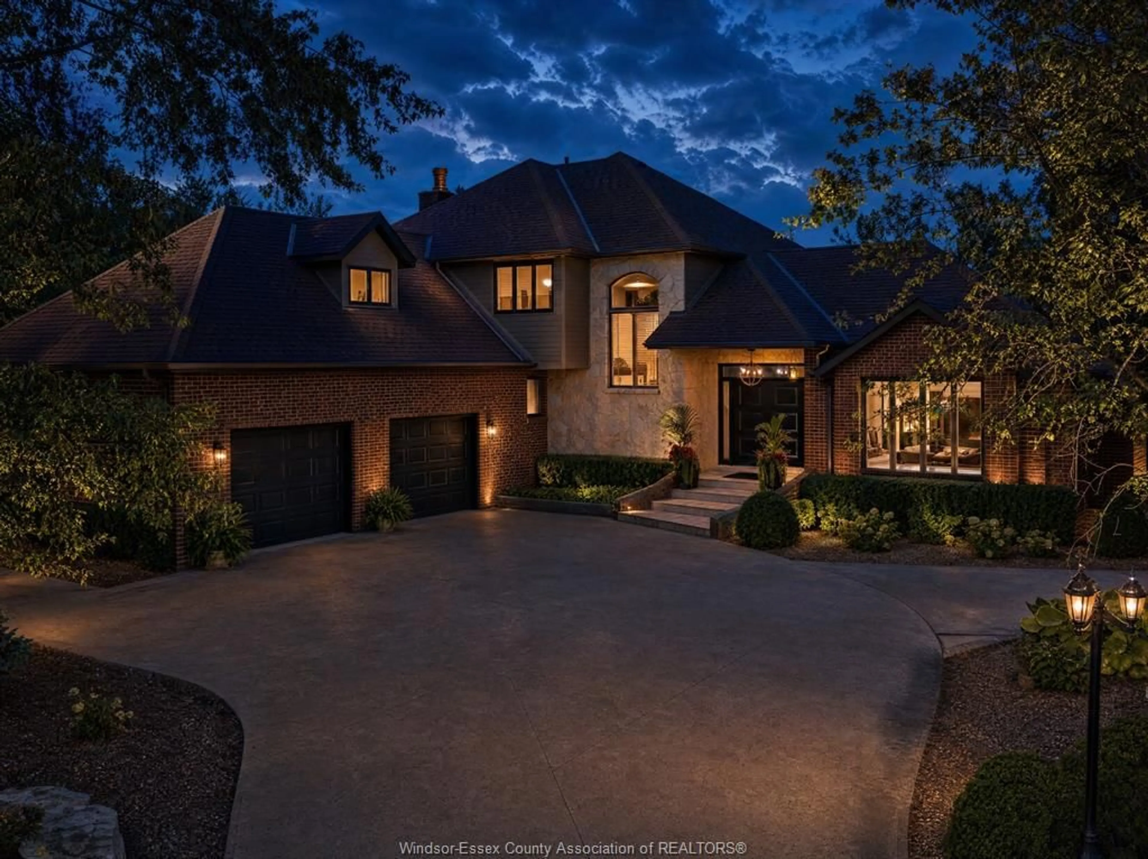 Home with brick exterior material, street for 4024 HICKORY ACRES Dr, Harrow Ontario N0R 1G0