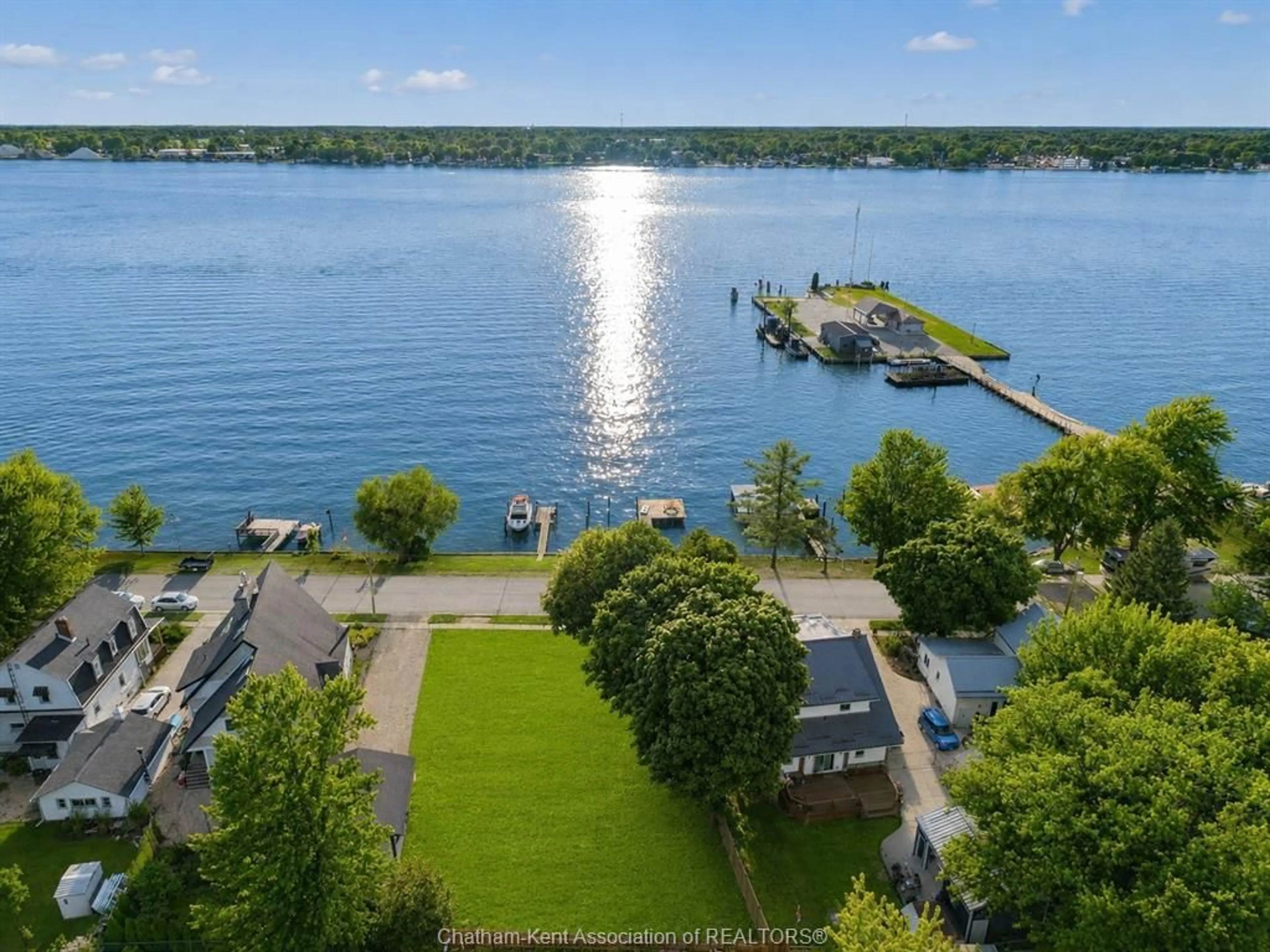 A pic from outside/outdoor area/front of a property/back of a property/a pic from drone, water/lake/river/ocean view for 3506 WATER St, Sombra Ontario N0P 2H0