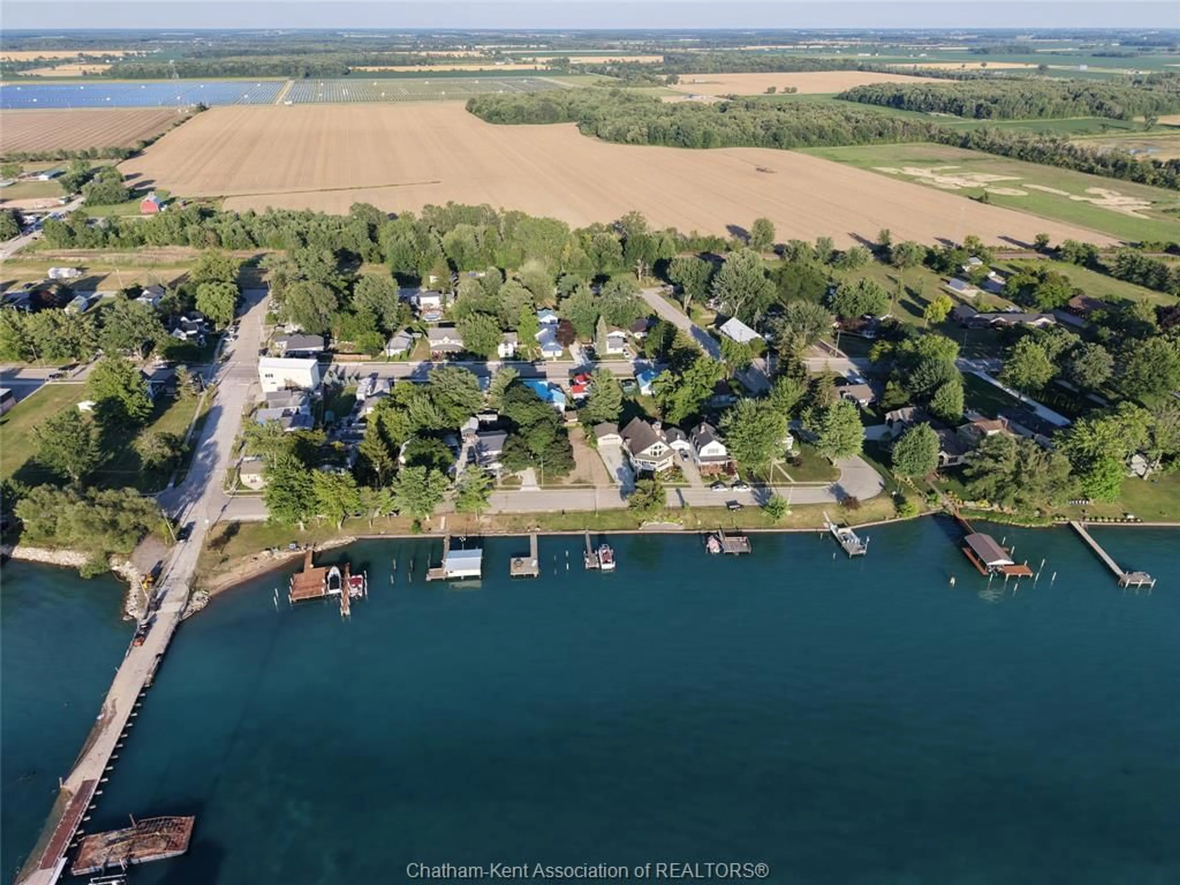 A pic from outside/outdoor area/front of a property/back of a property/a pic from drone, water/lake/river/ocean view for 3506 WATER St, Sombra Ontario N0P 2H0