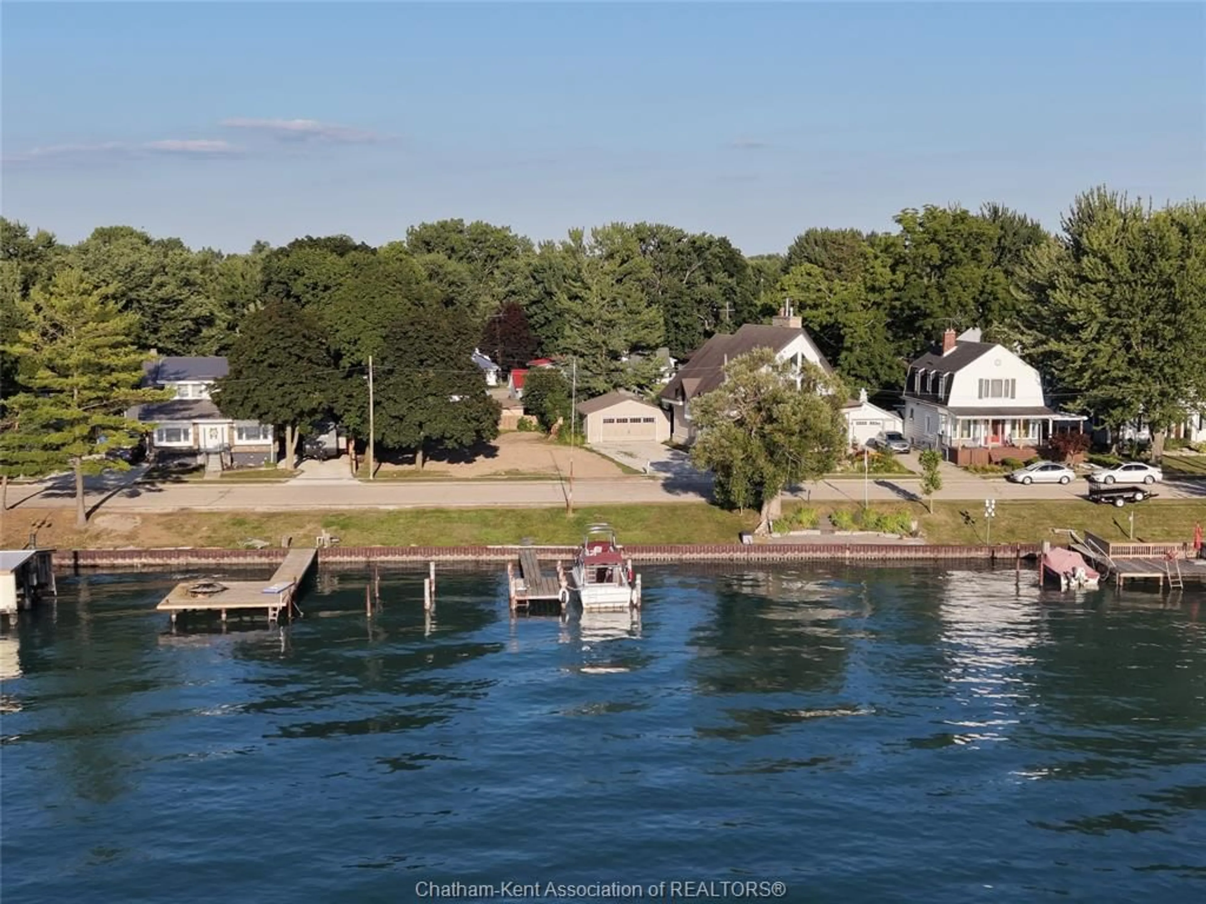 A pic from outside/outdoor area/front of a property/back of a property/a pic from drone, water/lake/river/ocean view for 3506 WATER St, Sombra Ontario N0P 2H0