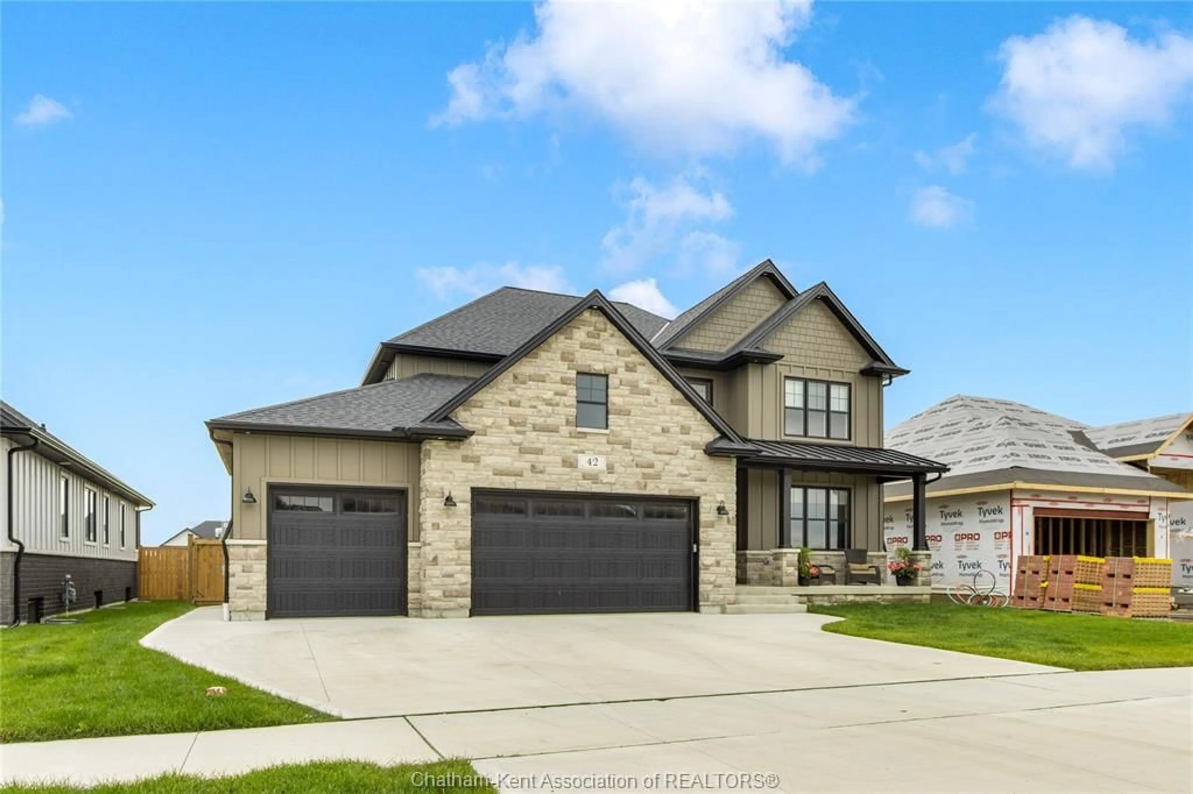 Home with brick exterior material, street for 42 ROSEWOOD Cres, Chatham Ontario N7M 0V4
