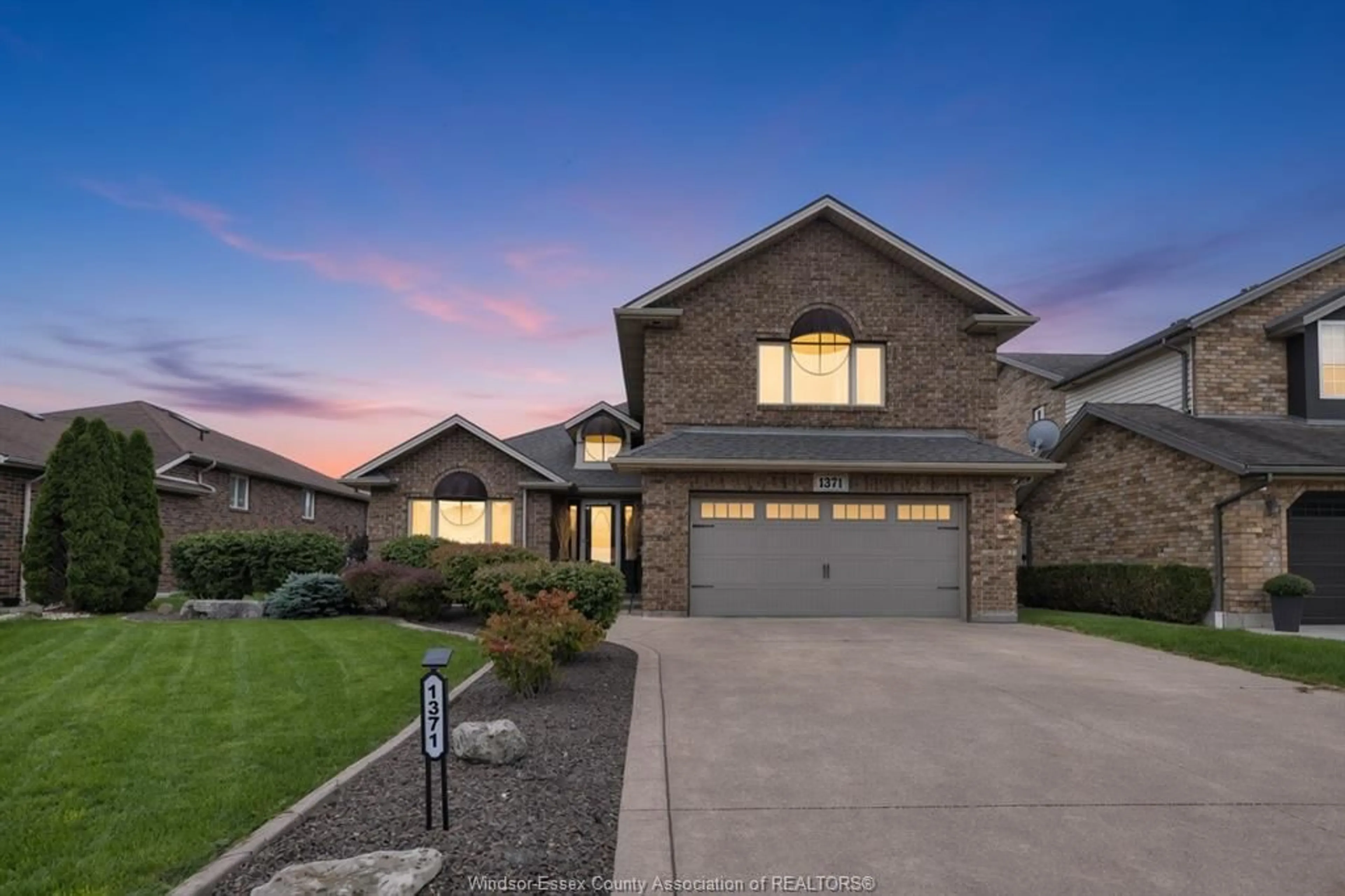 Home with brick exterior material, street for 1371 MATTHEW Cres, Lakeshore Ontario N0R 1A0