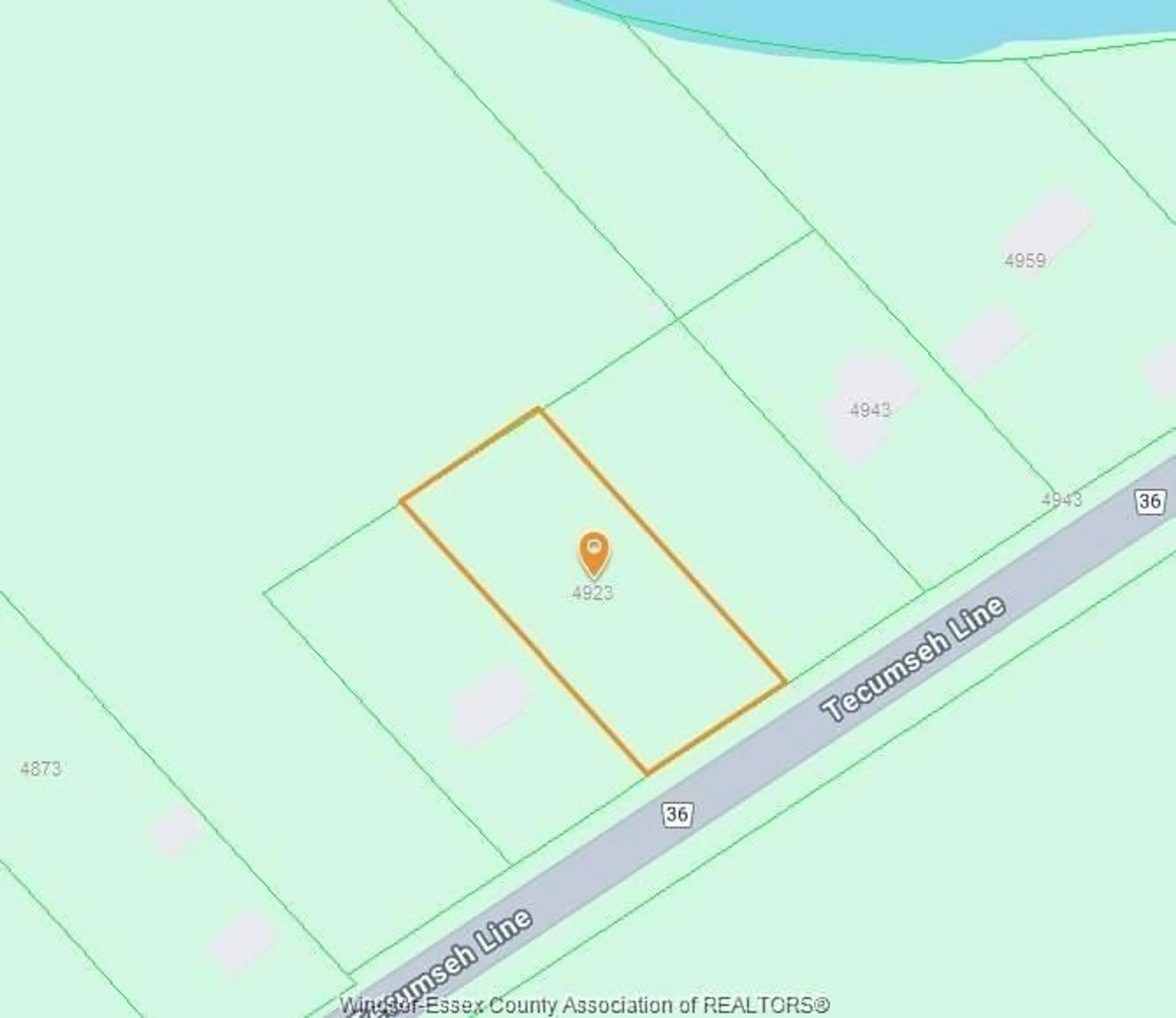 Picture of a map for 4923 TECUMSEH LINE, Tilbury Ontario N0P 2L0