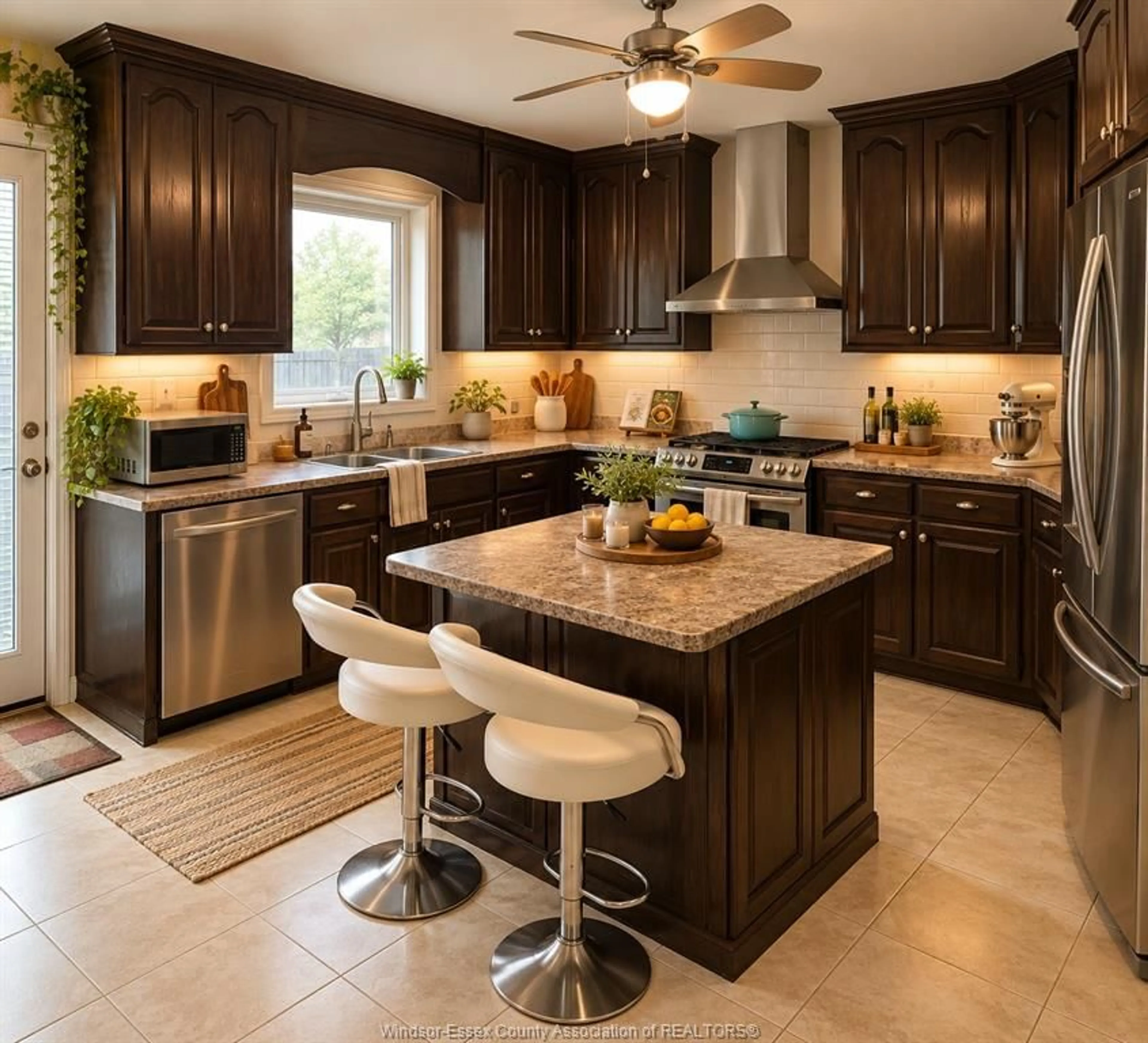 Contemporary kitchen, ceramic/tile floor for 1833 ST. LUKE Rd, Windsor Ontario N8W 3W8