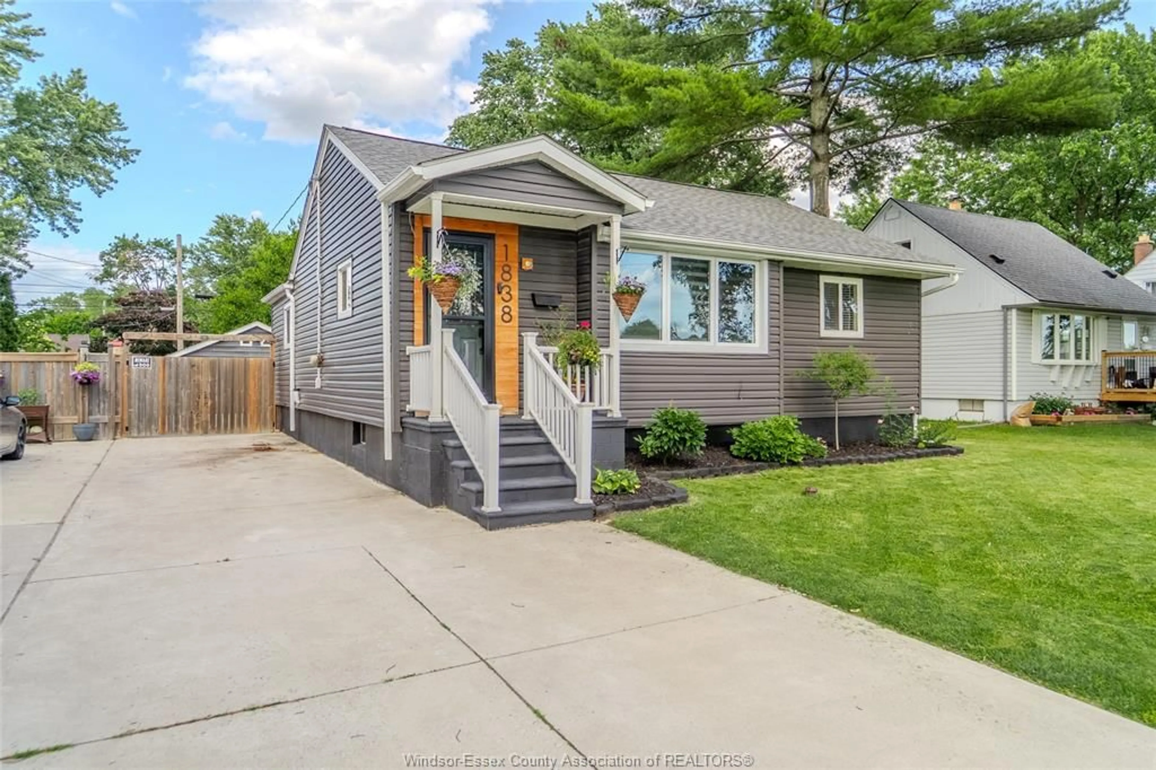 Home with vinyl exterior material, street for 1838 Bernard Rd, Windsor Ontario N8W 4R4
