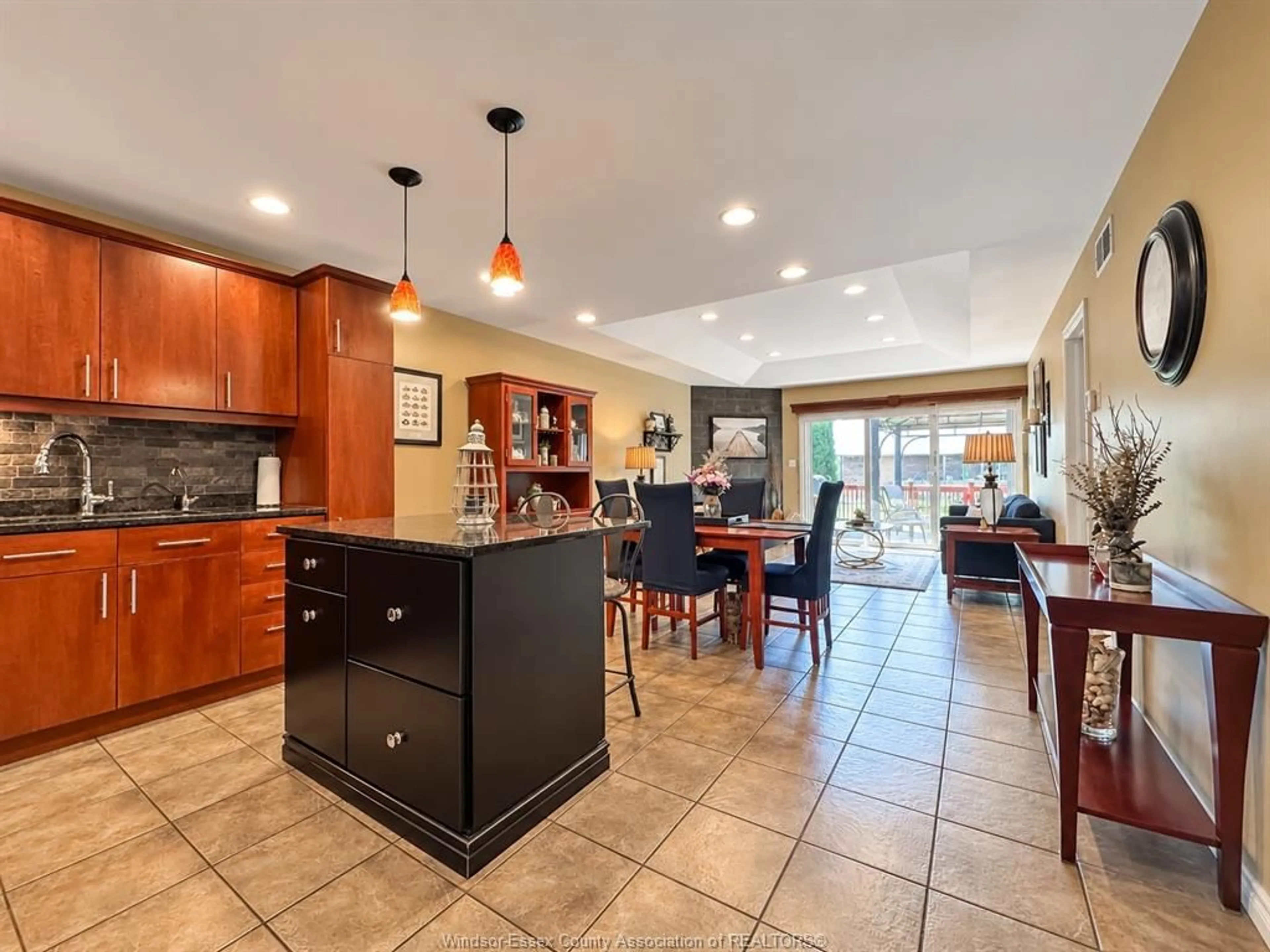 Open concept kitchen, ceramic/tile floor for 2231 LUXURY, Windsor Ontario N8P 1W9