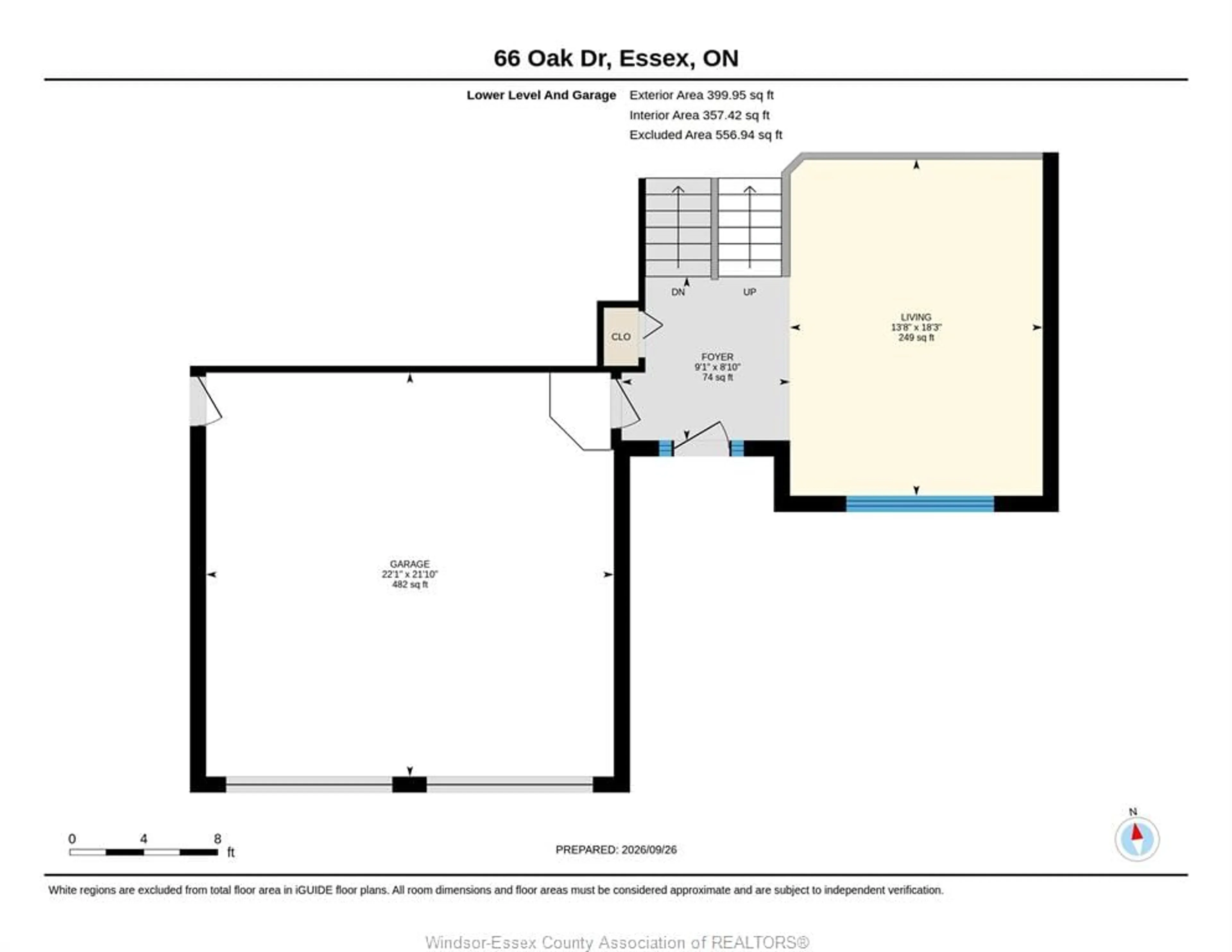 Floor plan for 66 OAK, Essex Ontario N8M 3C5
