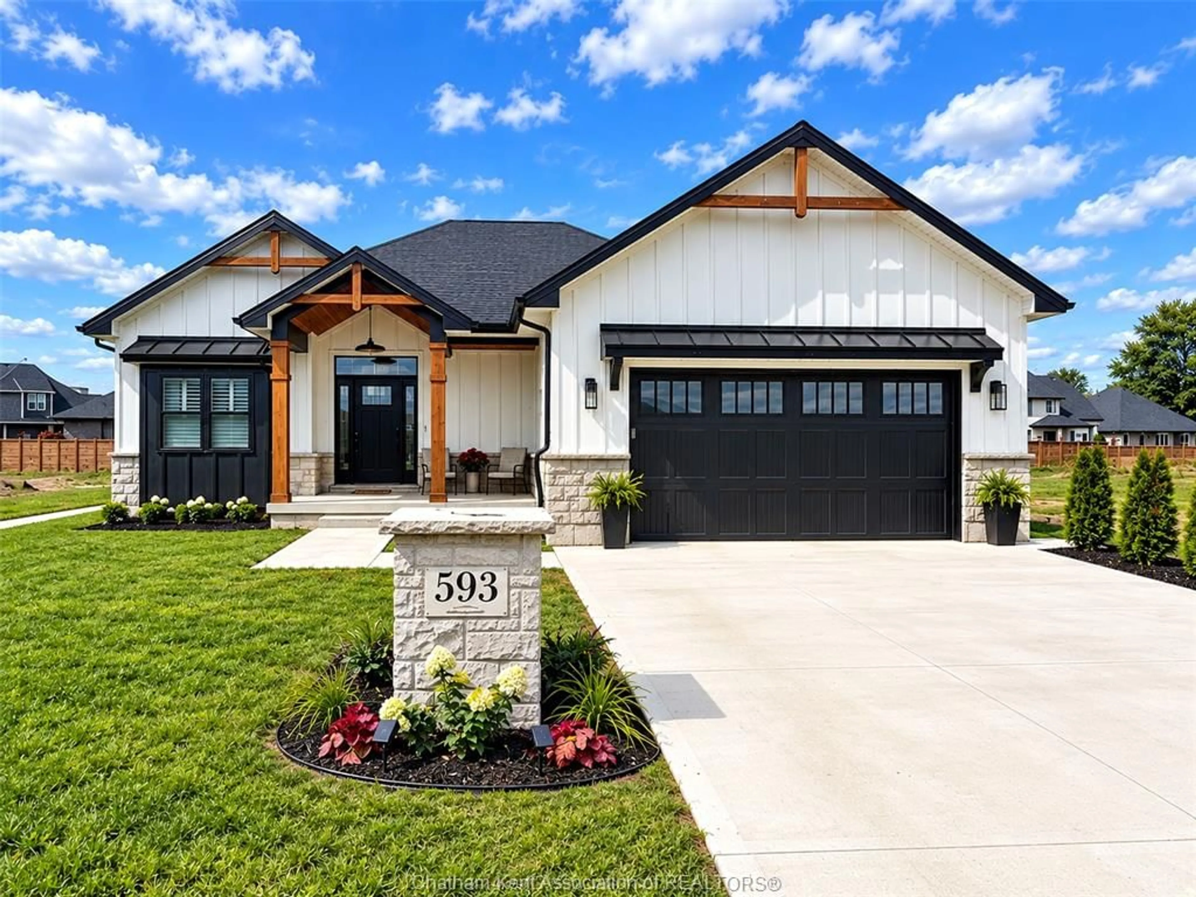 Home with brick exterior material, street for 593 Indian Creek Rd, Chatham Ontario N7M 6G2
