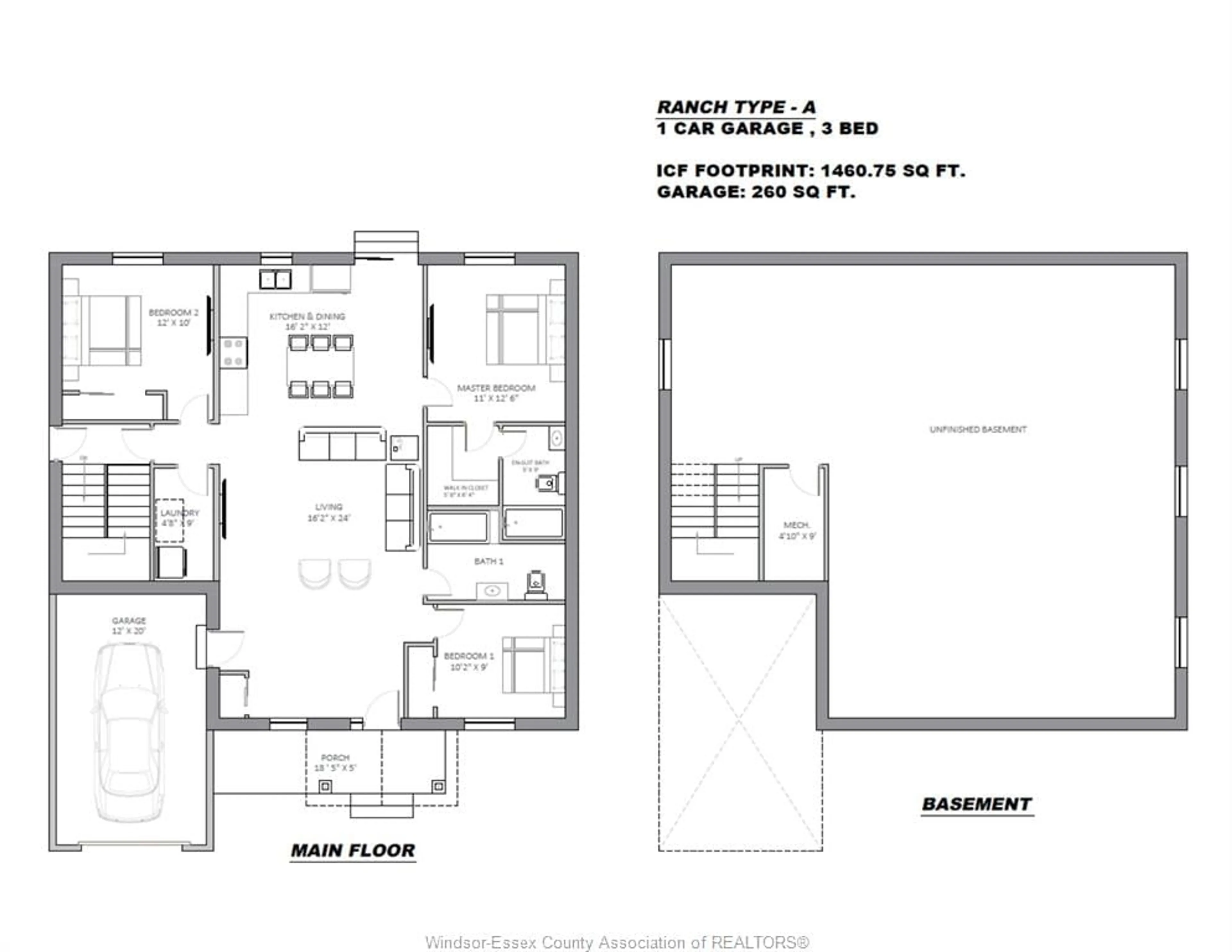 Floor plan for 148 Ross Cres, Colchester Ontario N0R 1G0