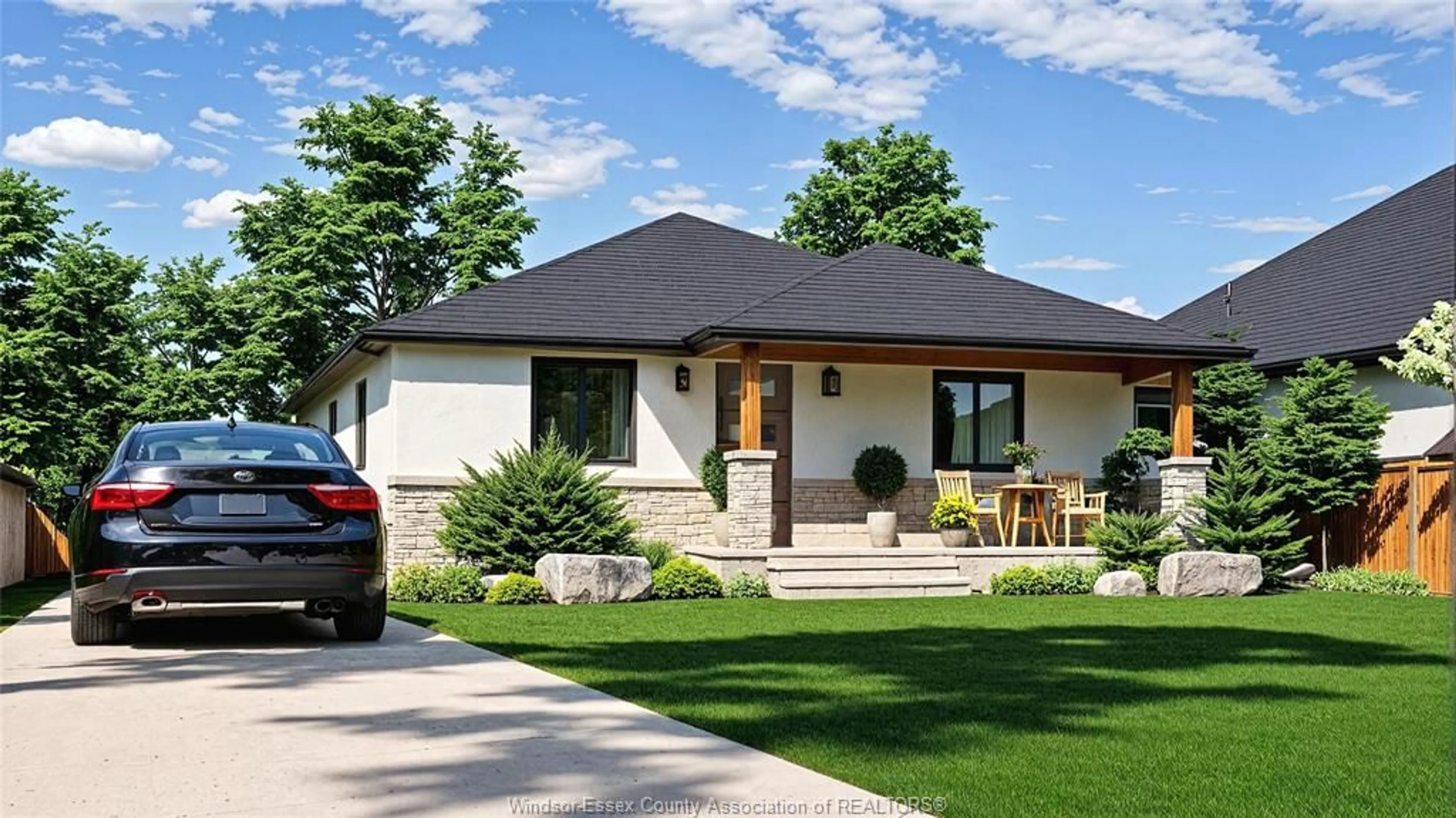 Home with vinyl exterior material, street for 220 Ross Cres, Essex Ontario N0R 1G0