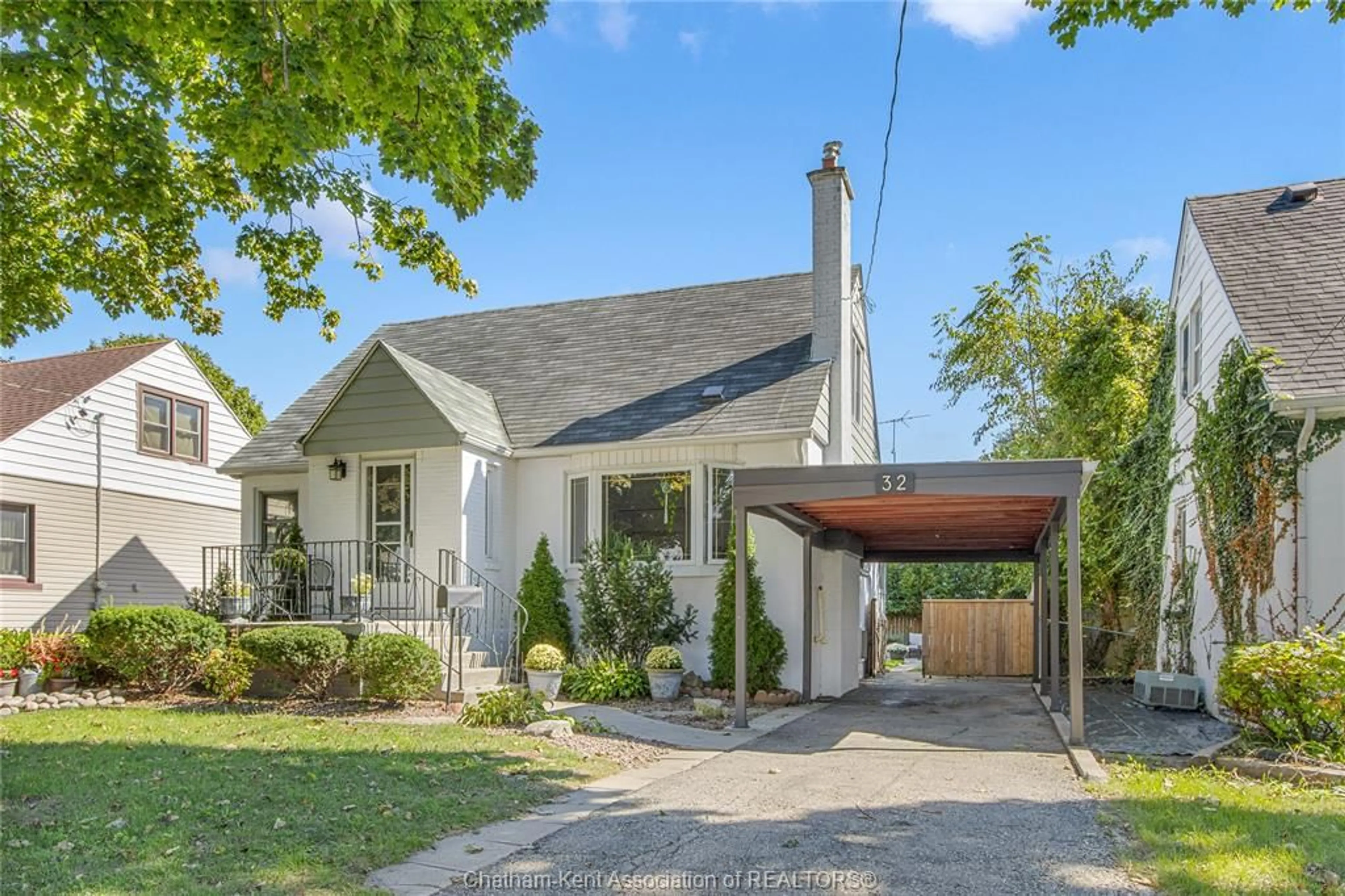 Home with brick exterior material, street for 32 KERR Ave, Chatham Ontario N7M 1B7