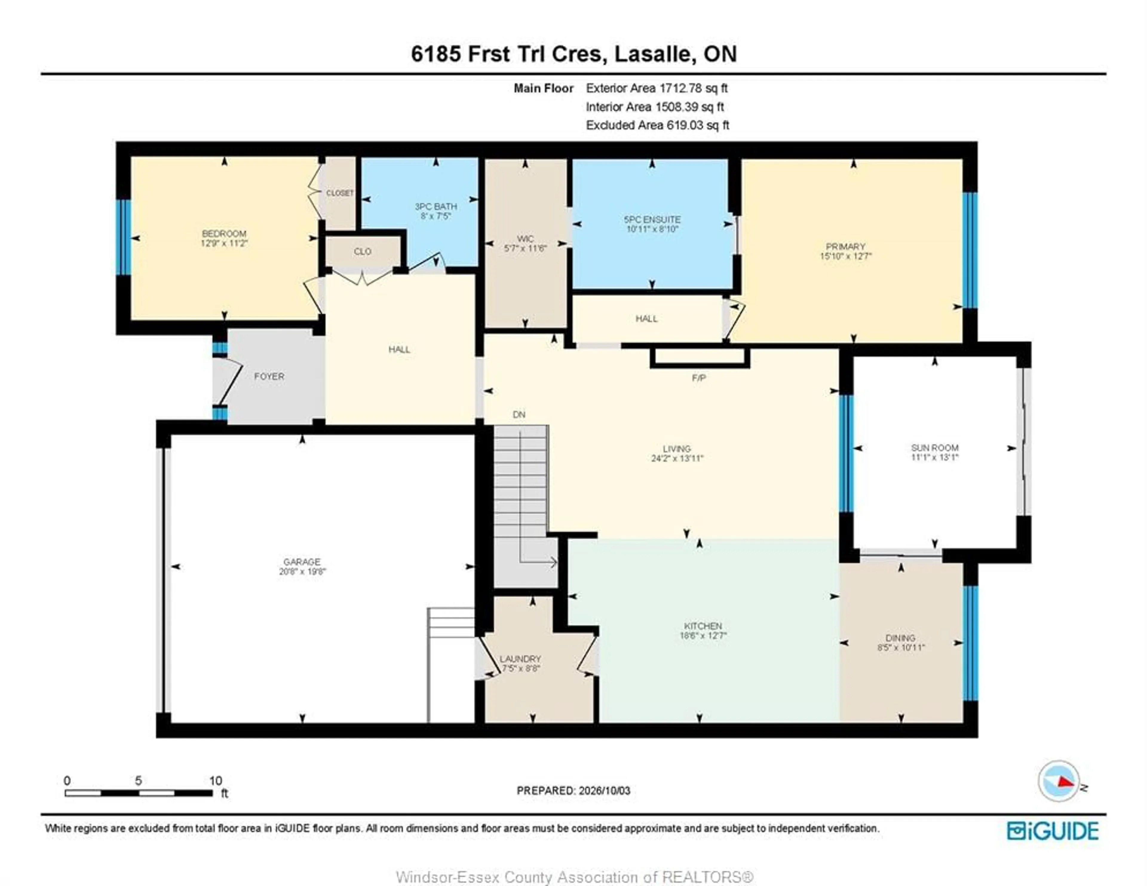 Floor plan for 6185 Forest Trail Cres, LaSalle Ontario N9H 0E6