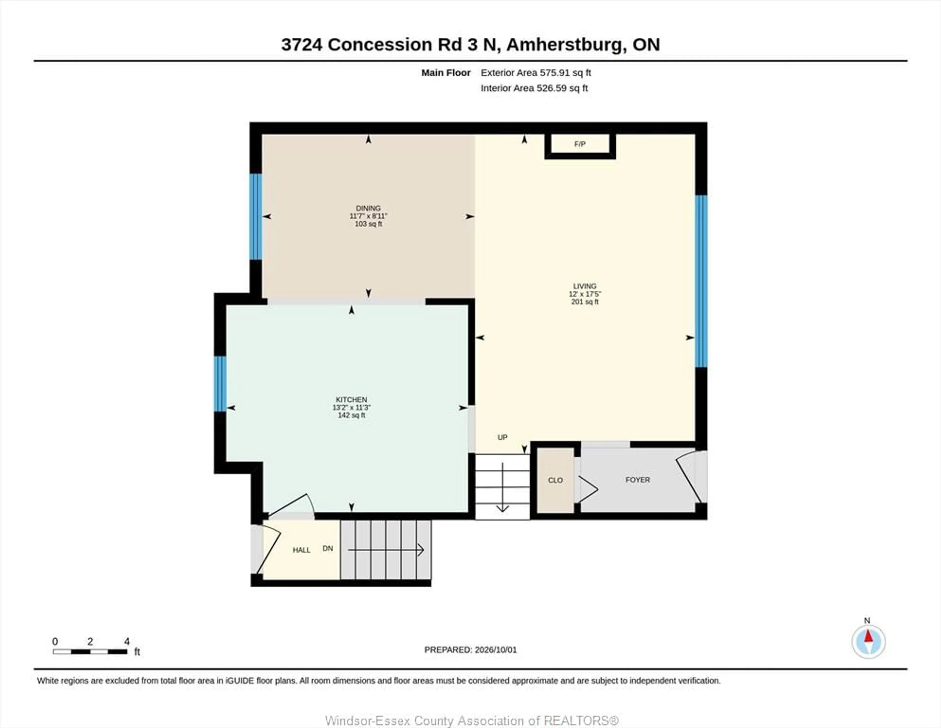 Floor plan for 3724 Concession Rd, Amherstburg Ontario N9V 2Y9