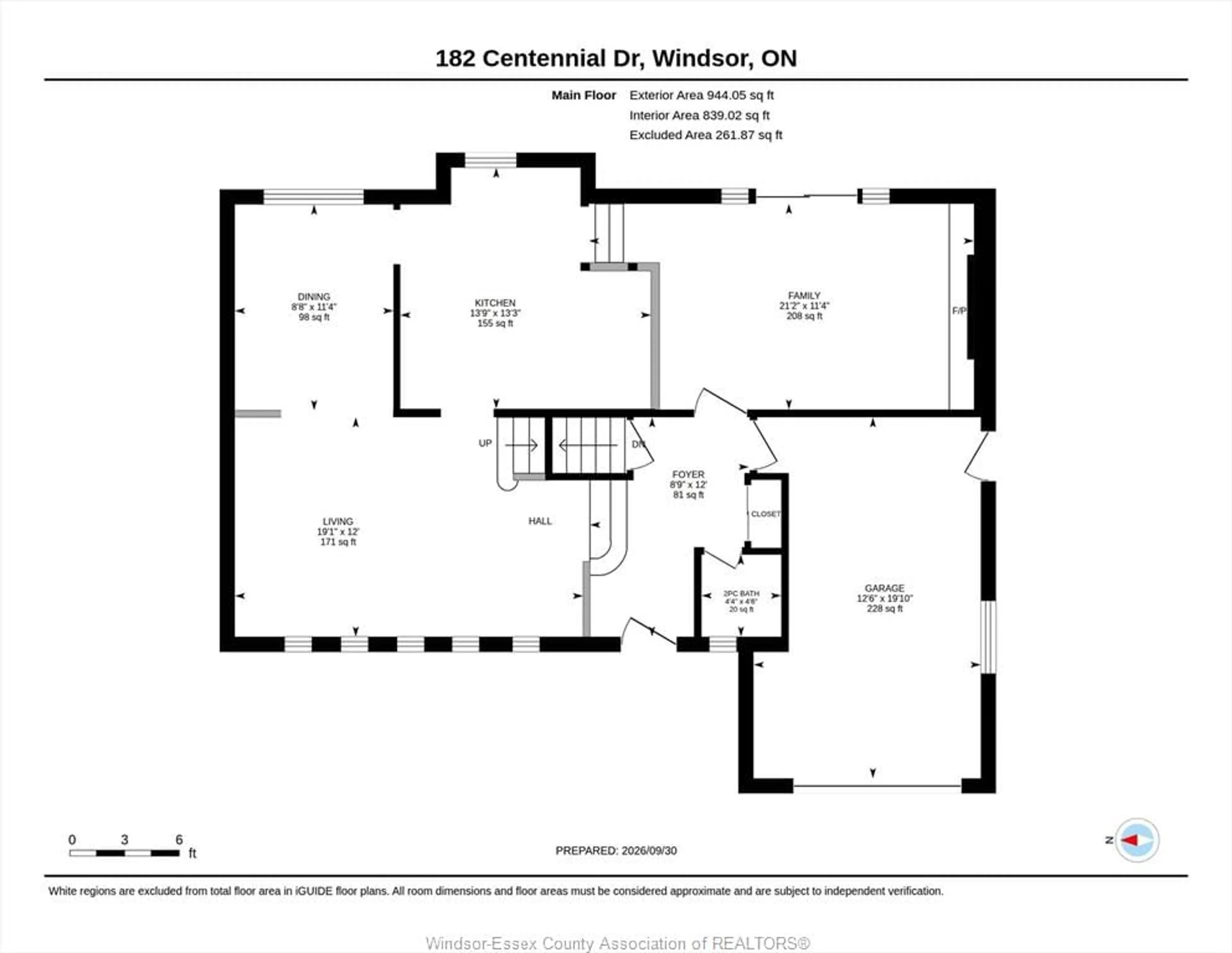 Floor plan for 182 CENTENNIAL, Tecumseh Ontario N8N 2N6