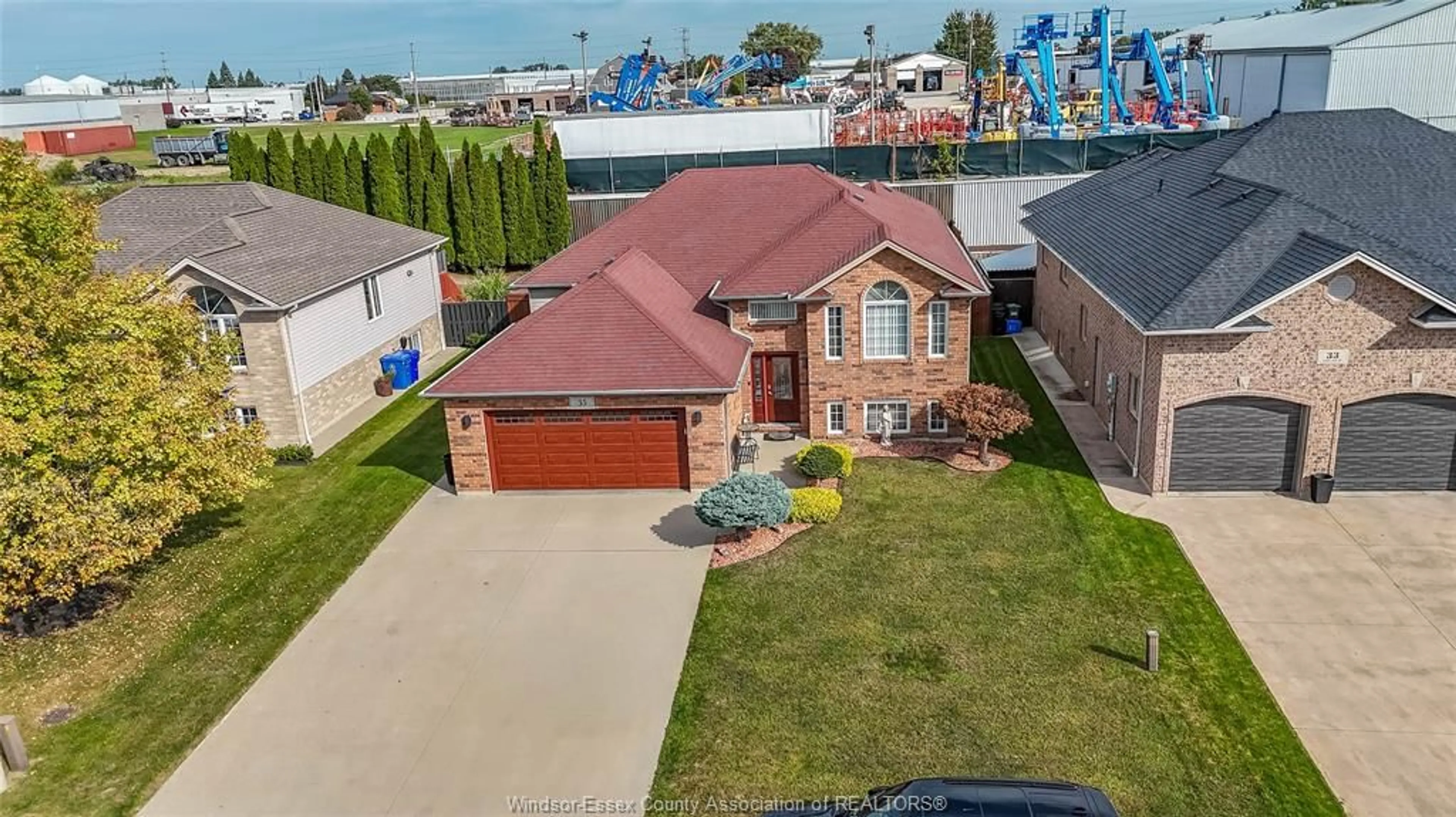 A pic from outside/outdoor area/front of a property/back of a property/a pic from drone, water/lake/river/ocean view for 35 SANDY LAKE, Leamington Ontario N8H 5K3