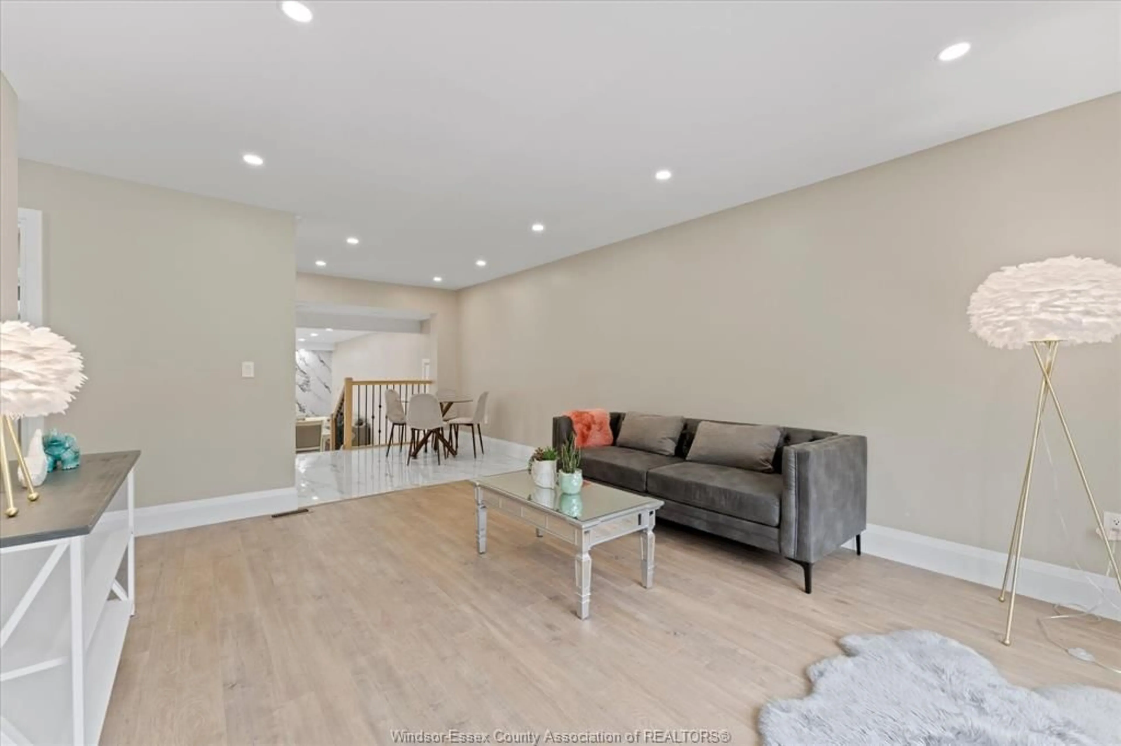 Living room with furniture, wood/laminate floor for 2858 DANDURAND, Windsor Ontario N9E 2E4