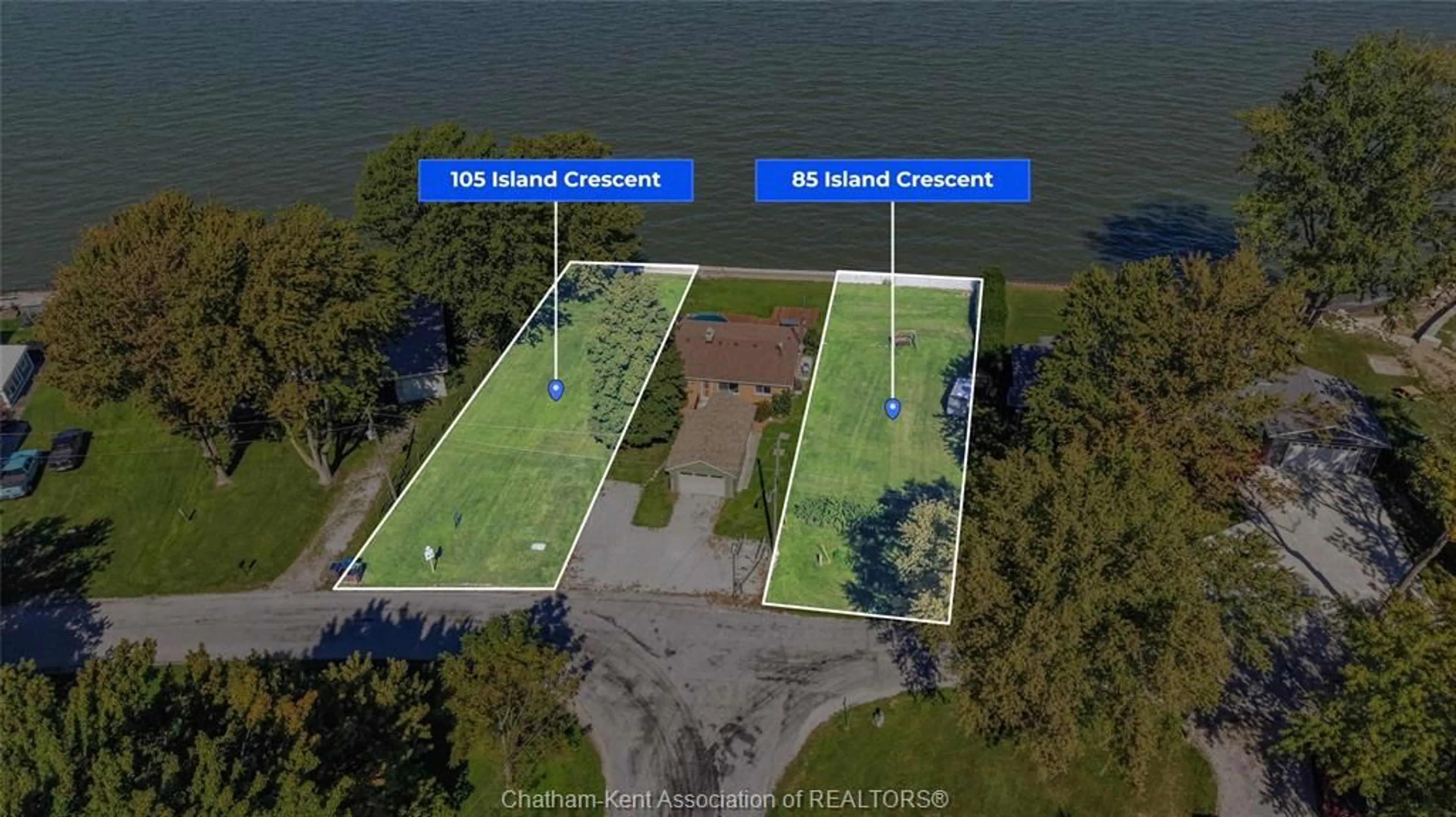 A pic from outside/outdoor area/front of a property/back of a property/a pic from drone, water/lake/river/ocean view for 105 ISLAND Cres, Lighthouse Cove Ontario N0P 2L0