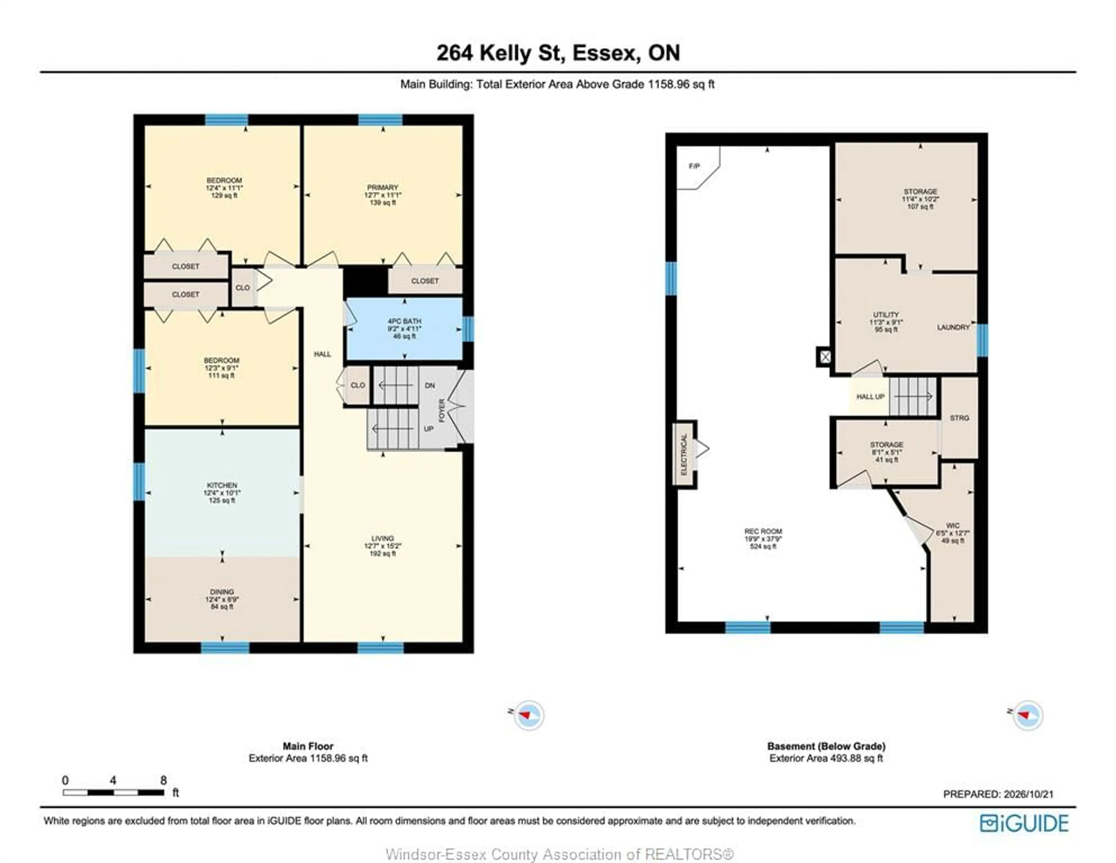 Floor plan for 264 KELLY St, Essex Ontario N8M 1V3