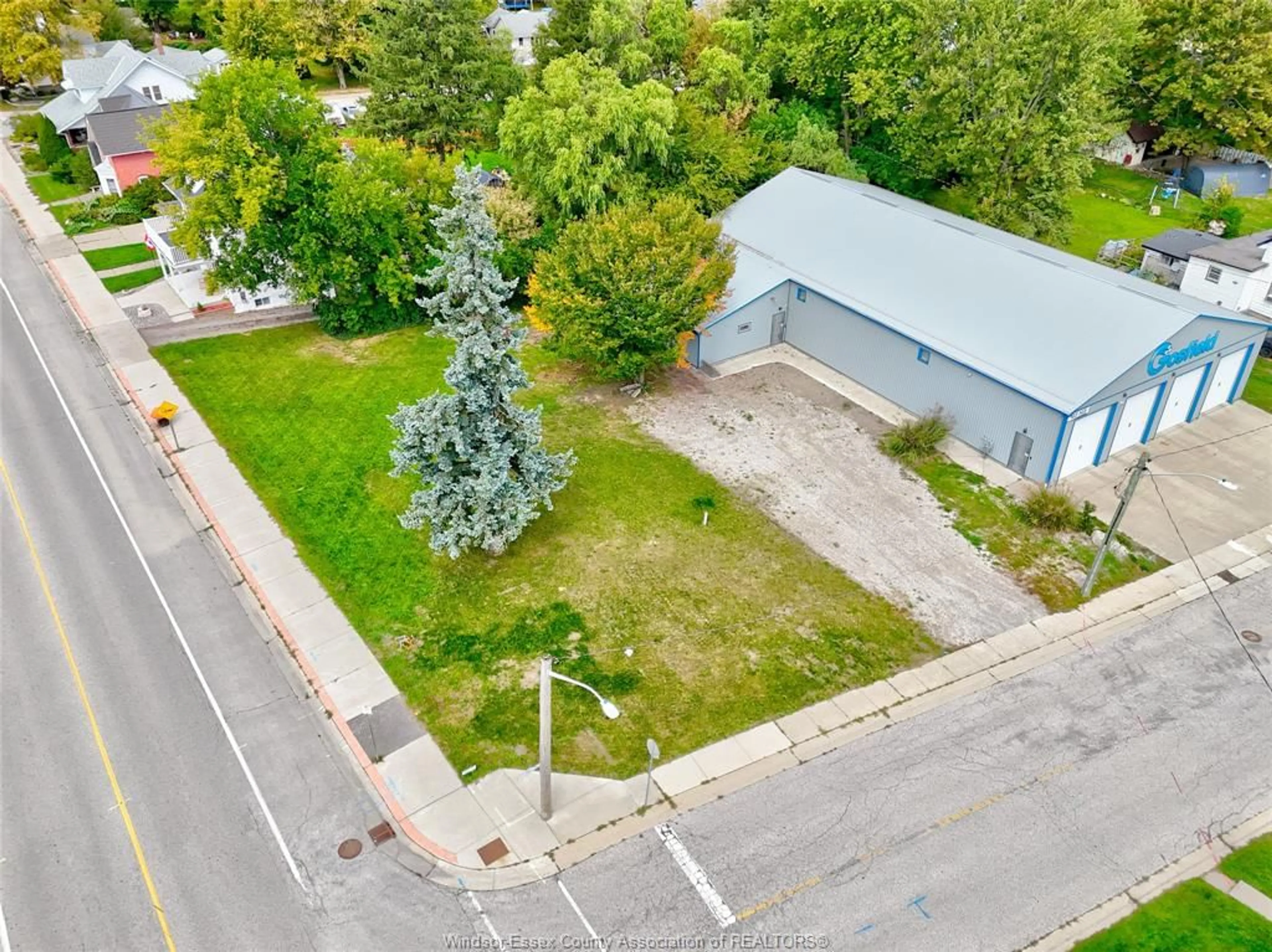 A pic from outside/outdoor area/front of a property/back of a property/a pic from drone, street for 134 COUNTY RD 34 E., Cottam Ontario N0R 1B0
