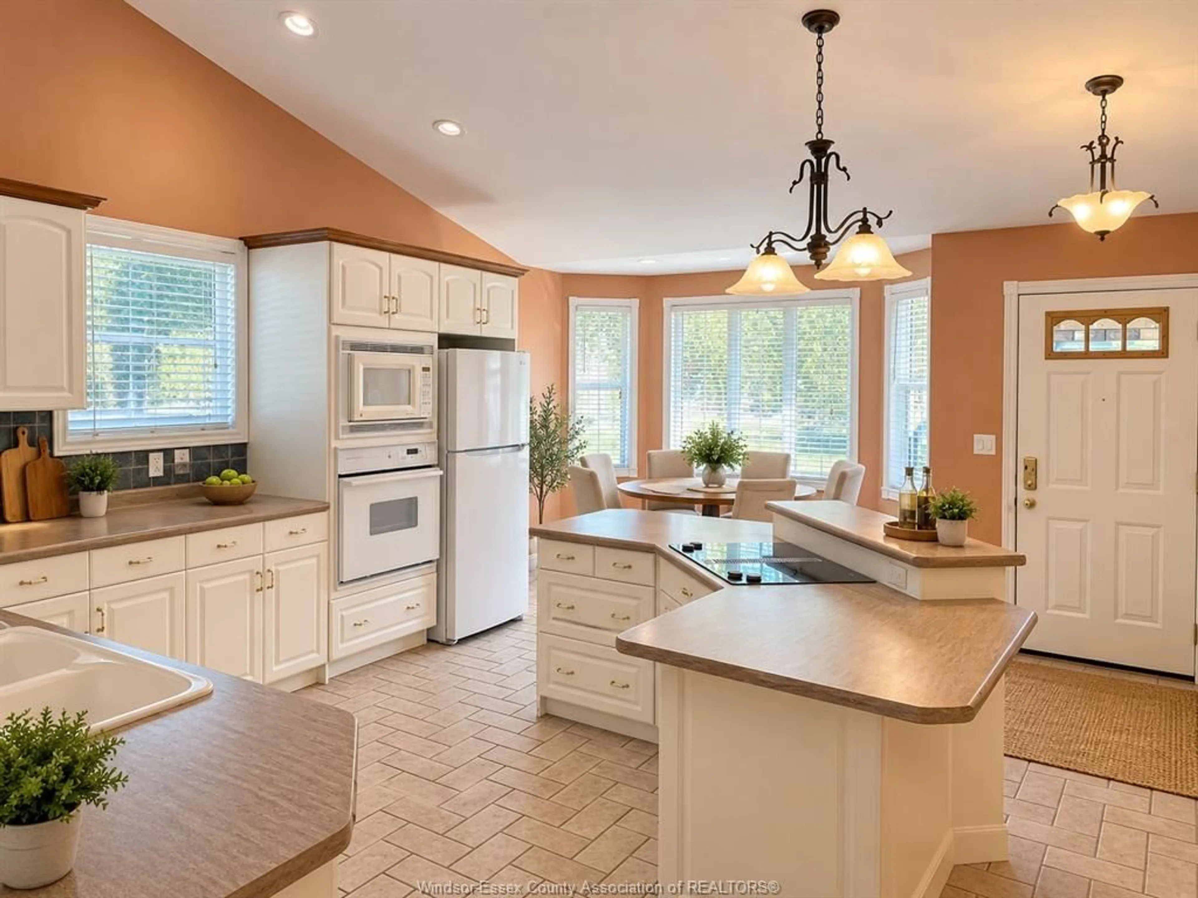 Open concept kitchen, ceramic/tile floor for 1615 BLUE HERON, Windsor Ontario N8P 1L7