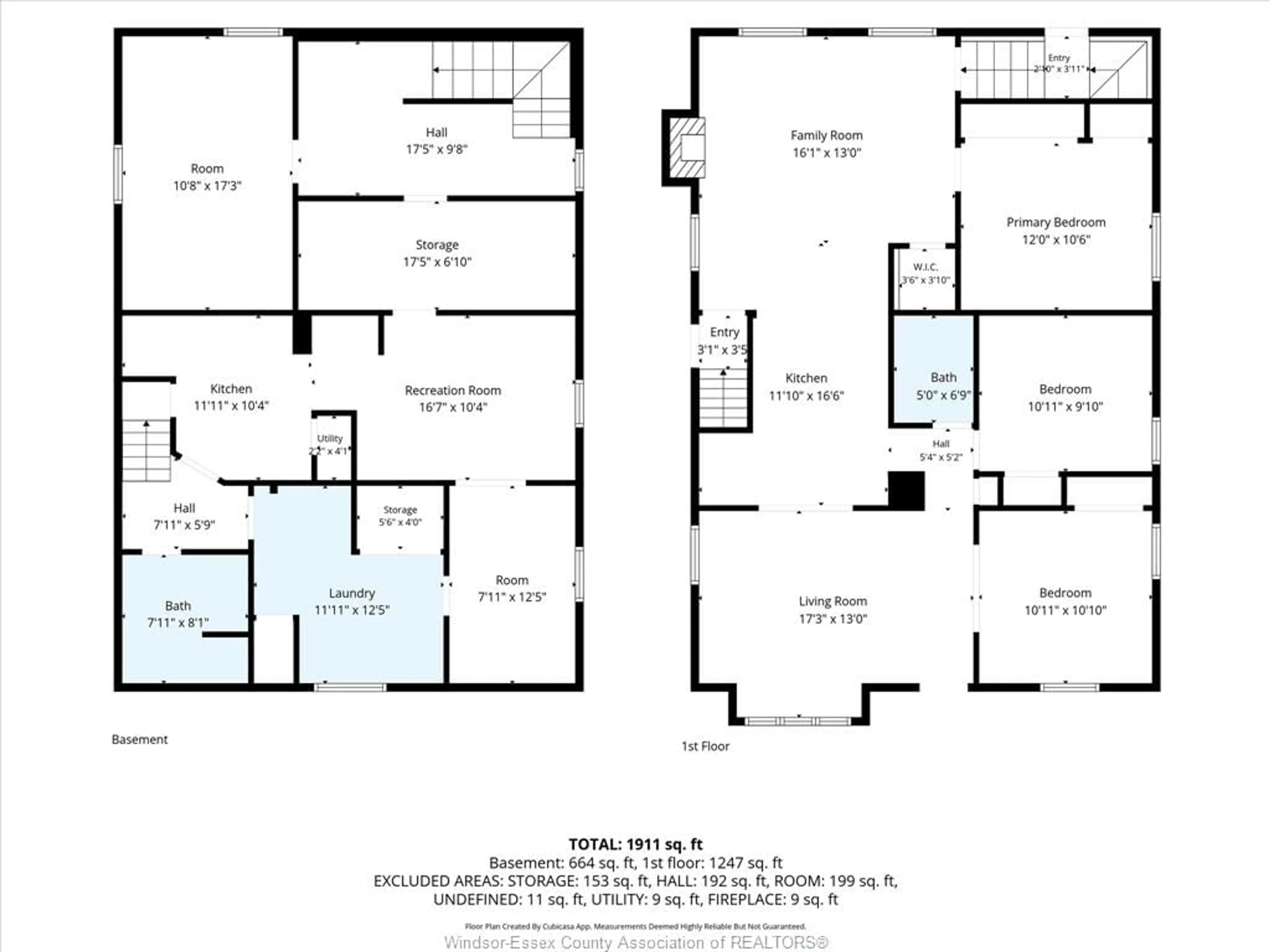 Floor plan for 1794 Ellrose Ave, Windsor Ontario N8Y 3X8