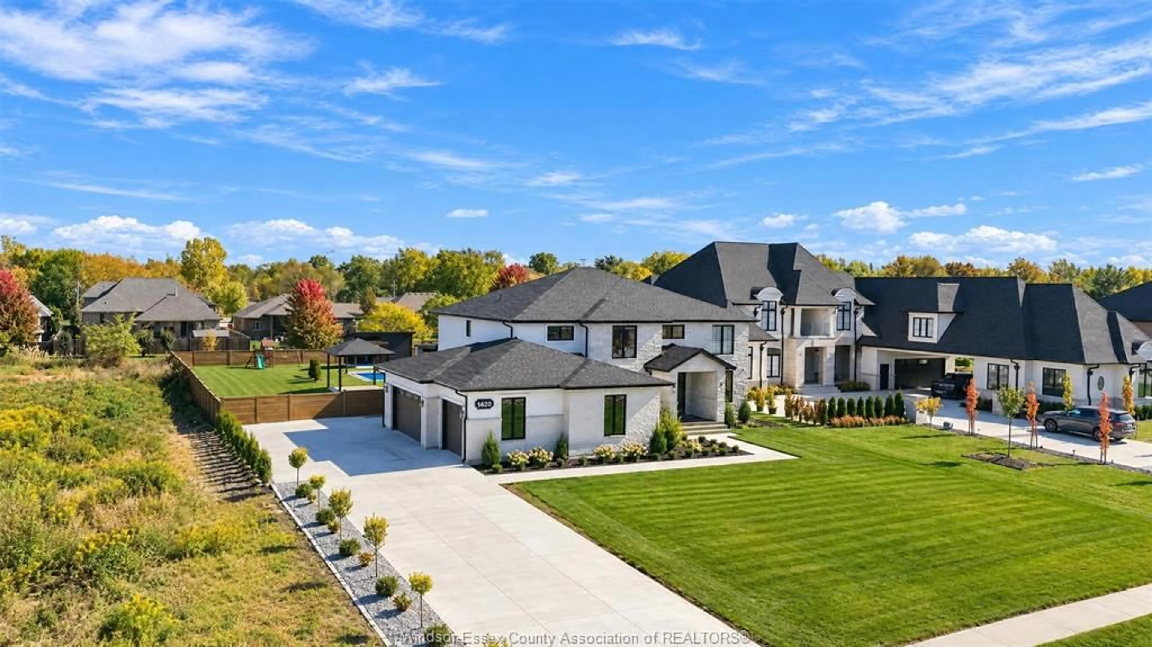 A pic from outside/outdoor area/front of a property/back of a property/a pic from drone, unknown for 1420 MULLINS DRIVE, Lakeshore Ontario N0R 1V0