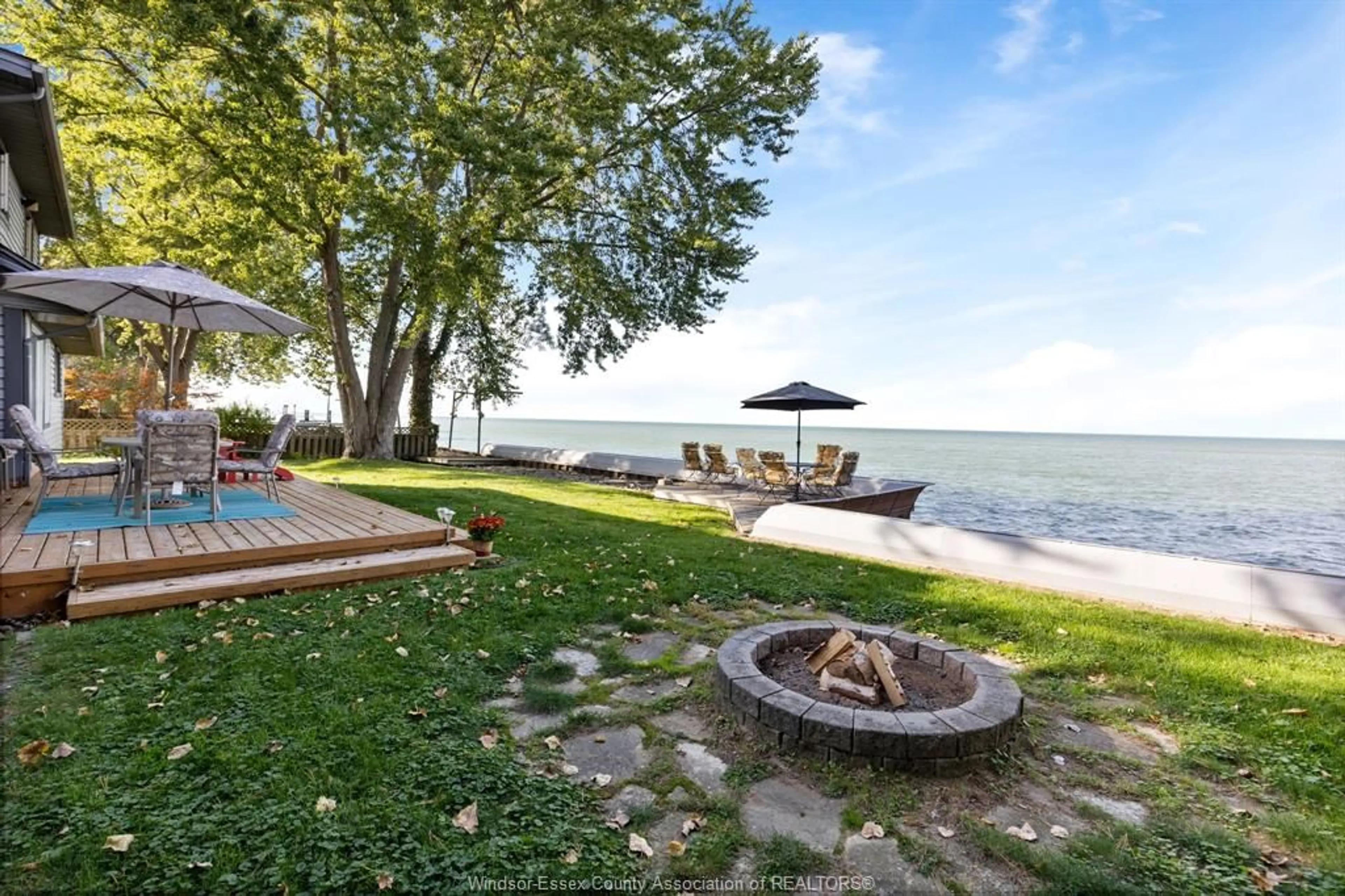 Patio, water/lake/river/ocean view for 621 Ross Beach Rd, Lakeshore Ontario N0R 1A0