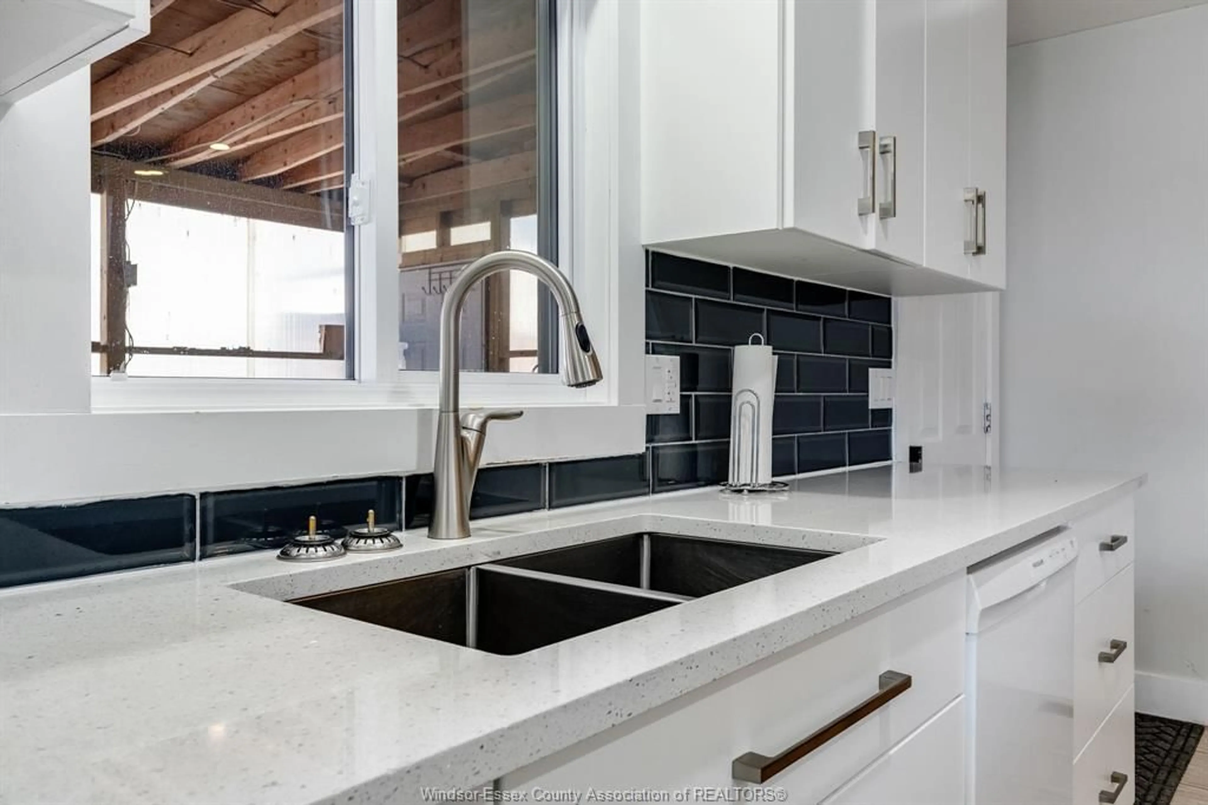 Contemporary kitchen, ceramic/tile floor for 28 Donald Ave, Leamington Ontario N8H 4J3