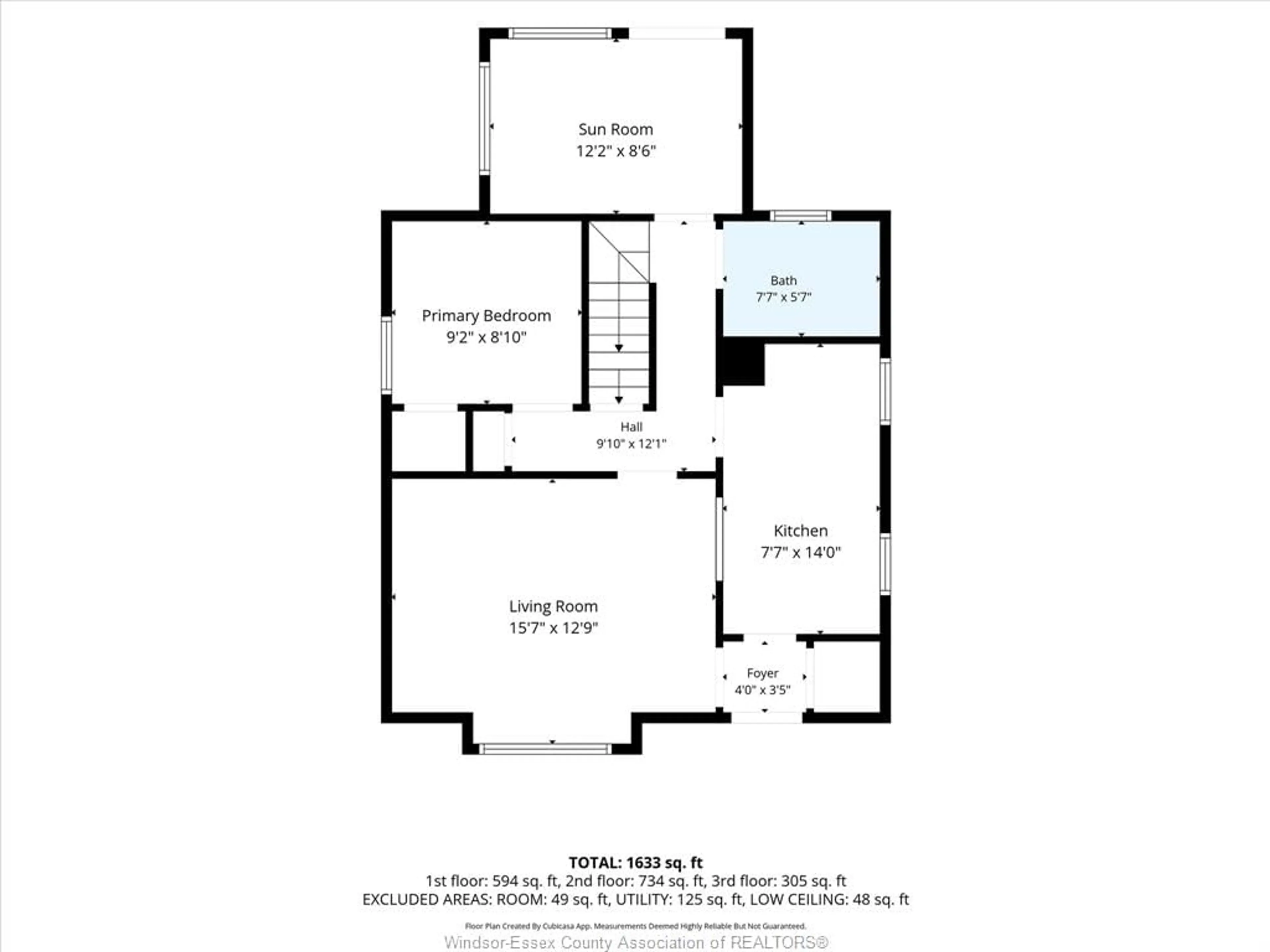 Floor plan for 1425 WESTCOTT, Windsor Ontario N8V 4C3