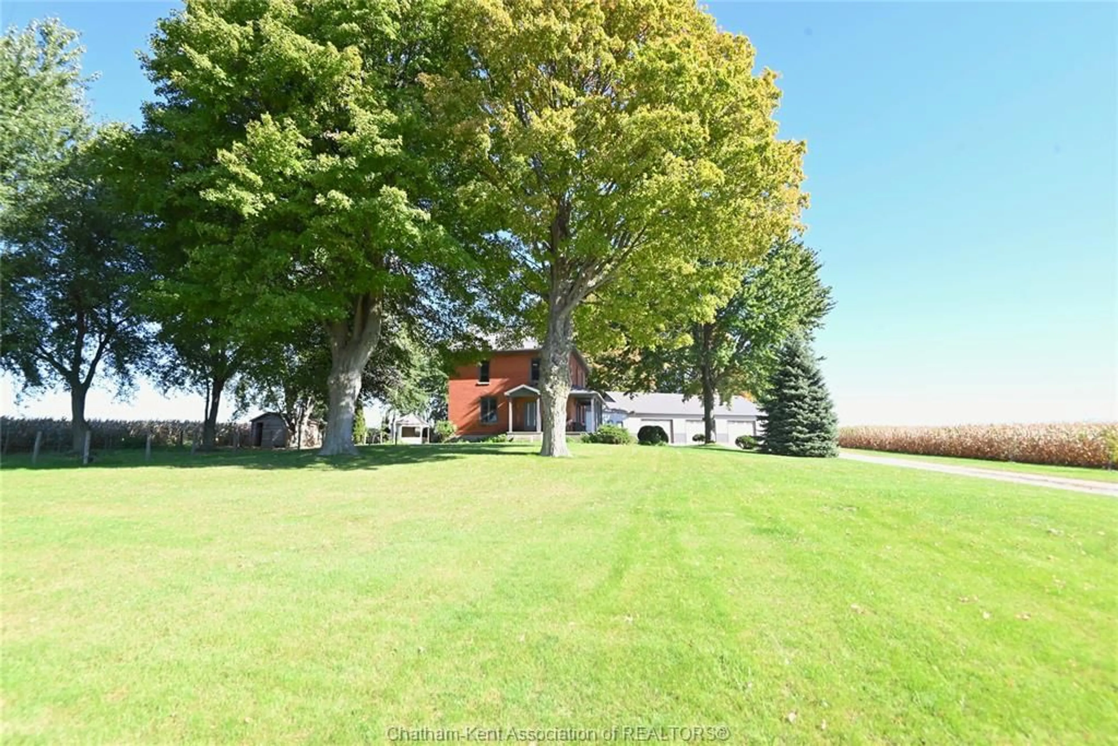 A pic from outside/outdoor area/front of a property/back of a property/a pic from drone, water/lake/river/ocean view for 20449 DUART Rd, Orford Township Ontario N0L 1X0