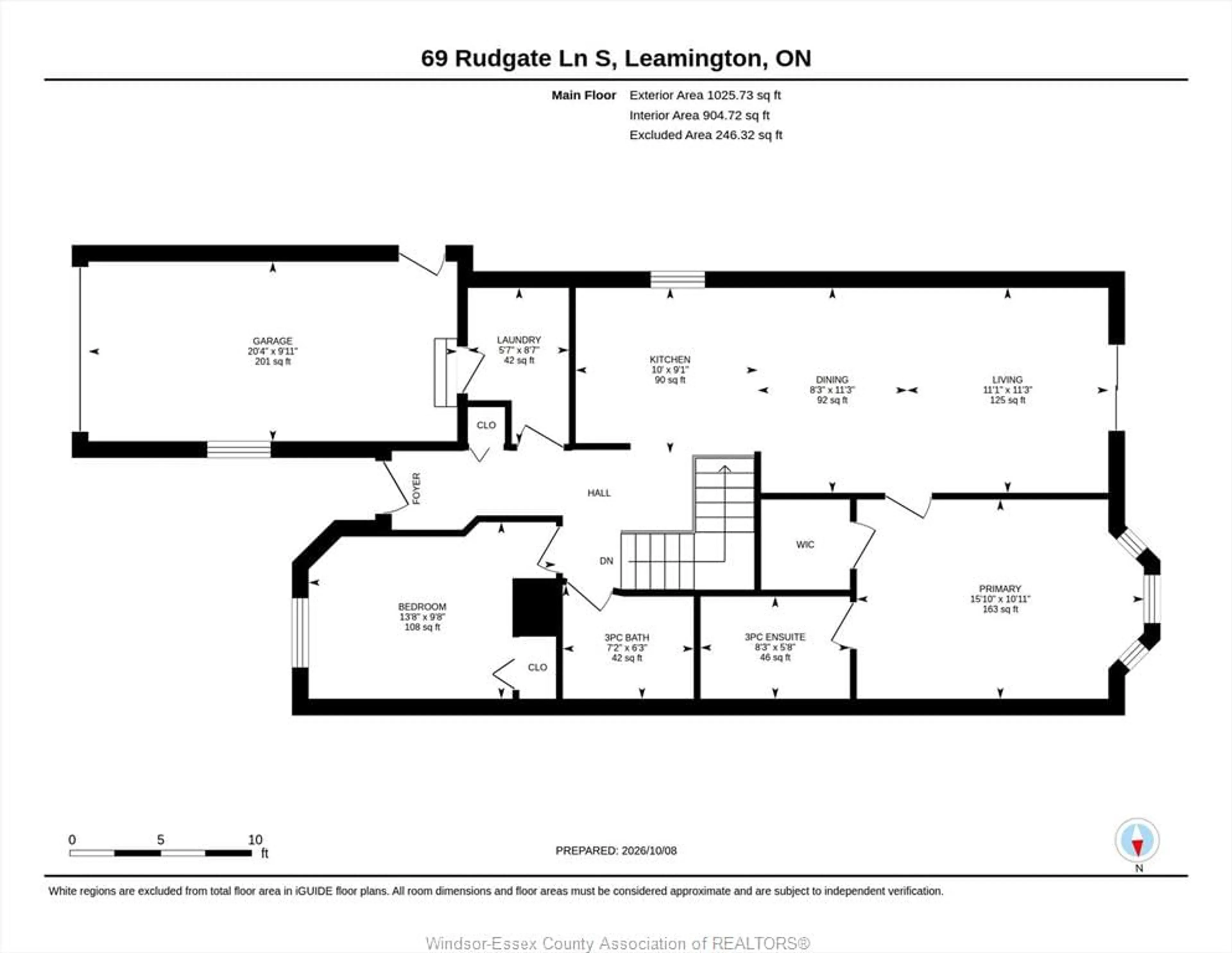 Floor plan for 69 Rudgate Lane, Leamington Ontario N8H 5K7