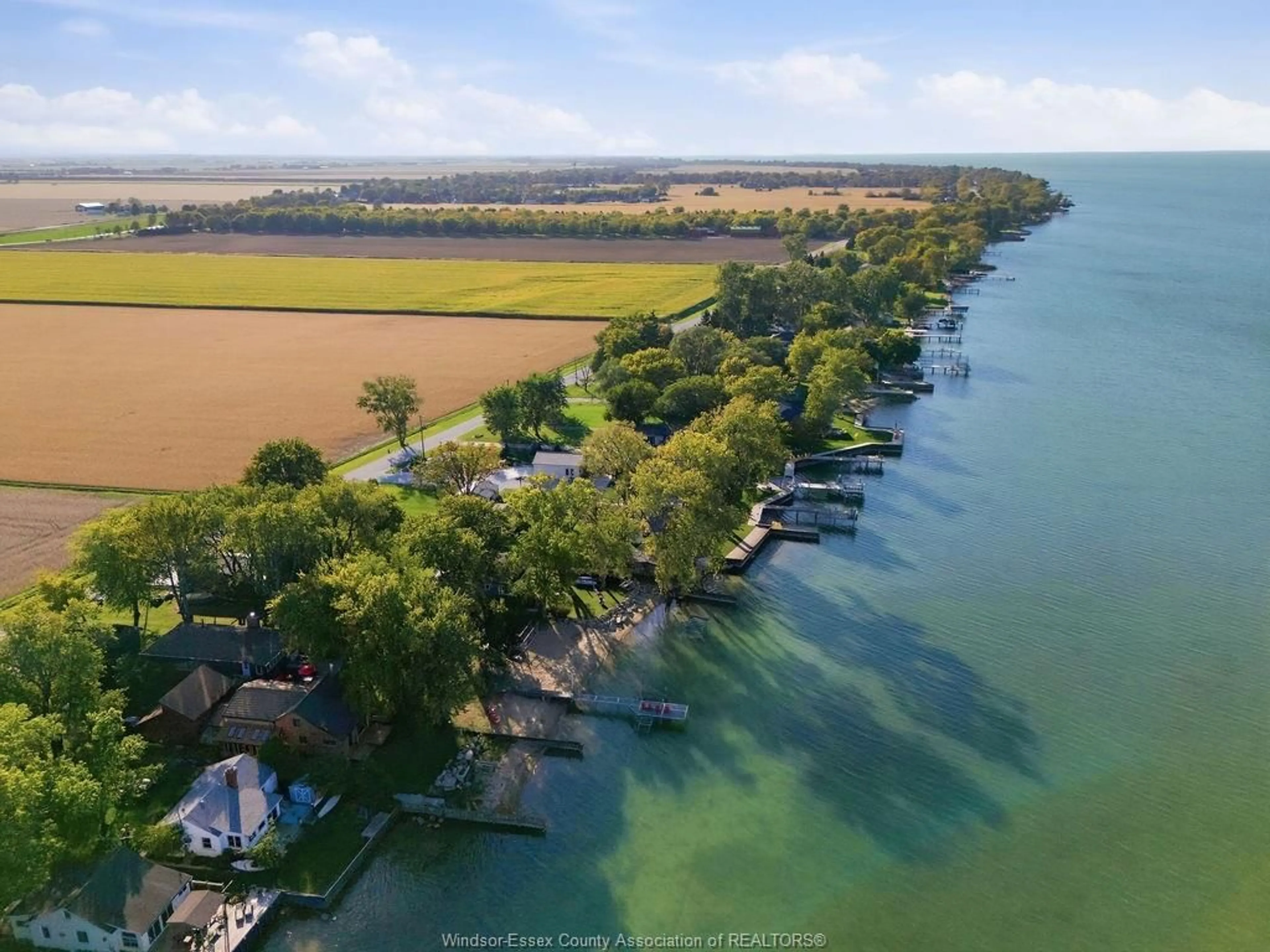 A pic from outside/outdoor area/front of a property/back of a property/a pic from drone, water/lake/river/ocean view for 9952 ST CLAIR RD, Lakeshore Ontario N0R 1N0