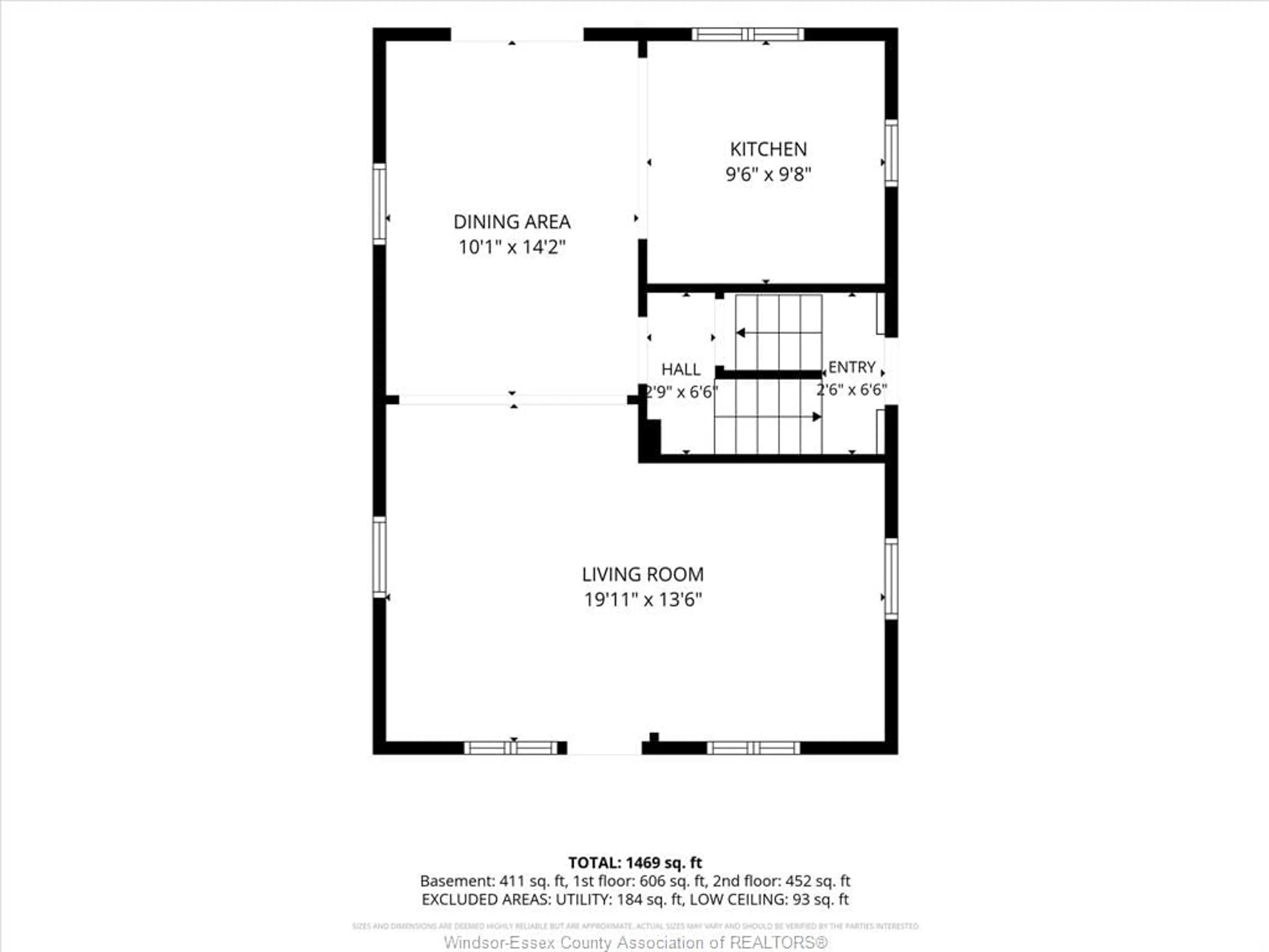 Floor plan for 930 Elsmere, Windsor Ontario N9A 2A9