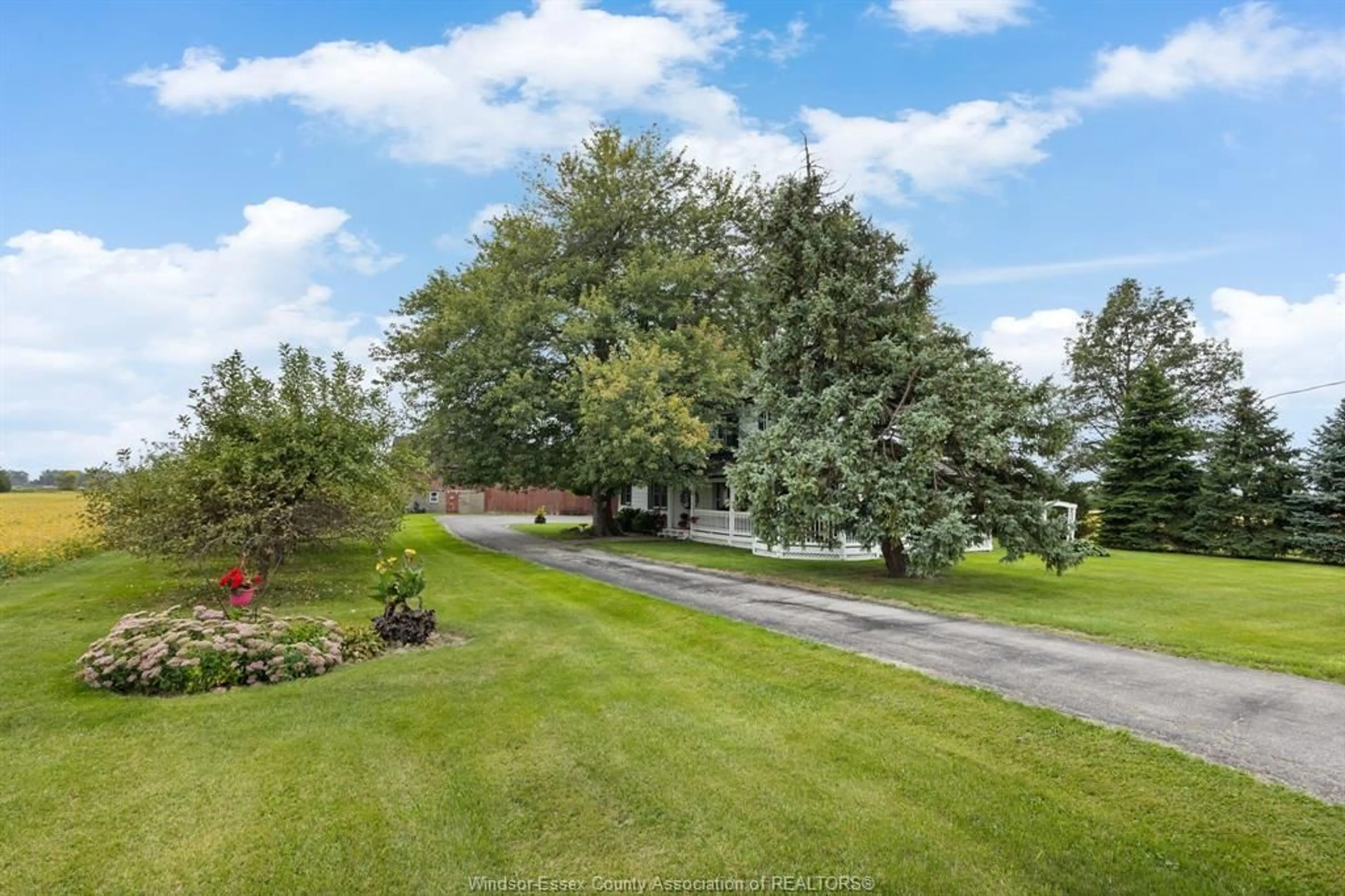 A pic from outside/outdoor area/front of a property/back of a property/a pic from drone, water/lake/river/ocean view for 2151 COUNTY RD 20, Harrow Ontario N0R 1G0