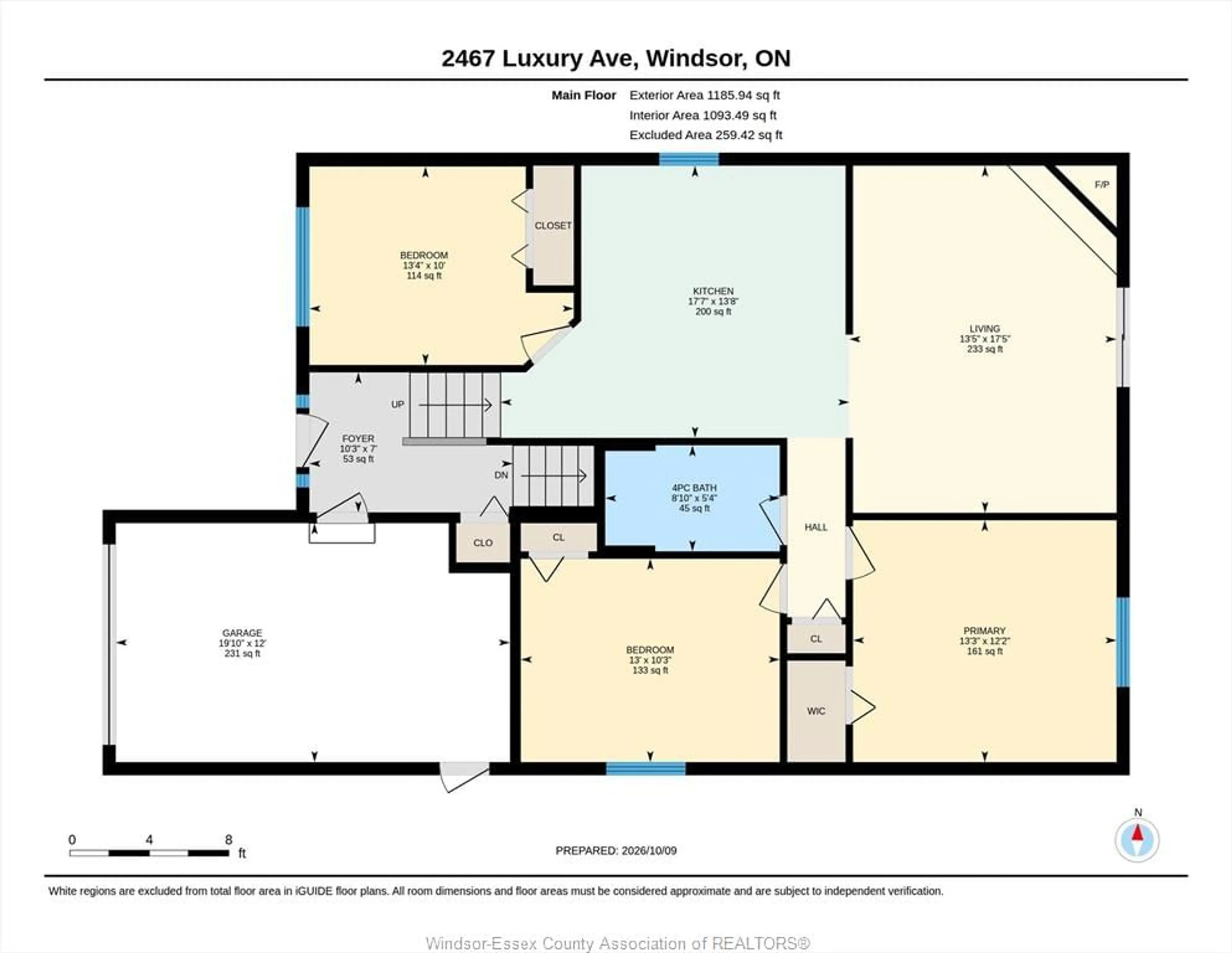 Floor plan for 2476 Luxury, Windsor Ontario N8P 1S8