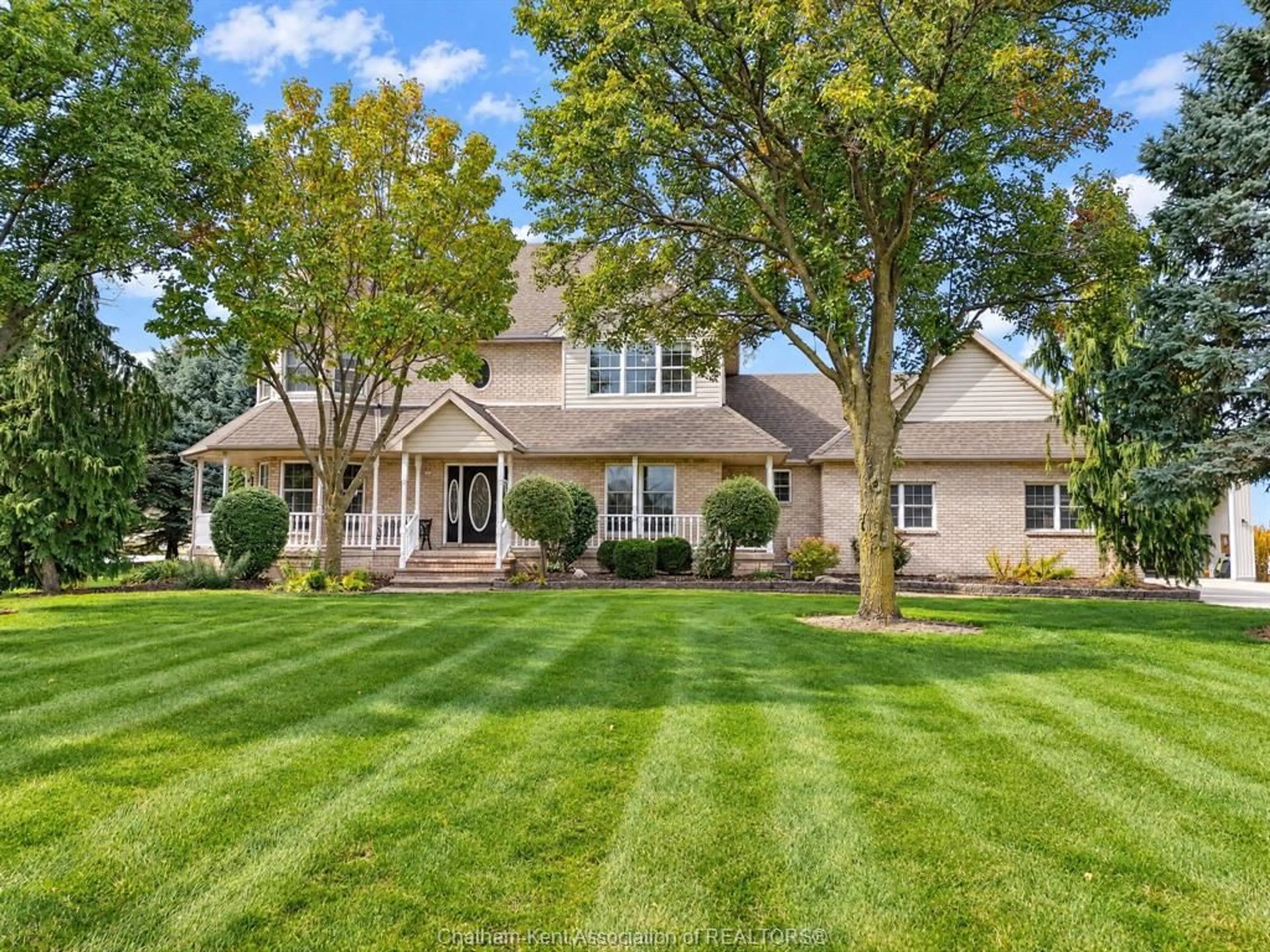 Home with vinyl exterior material, street for 7681 Grande River Line, Chatham-Kent Ontario N7M 5J7