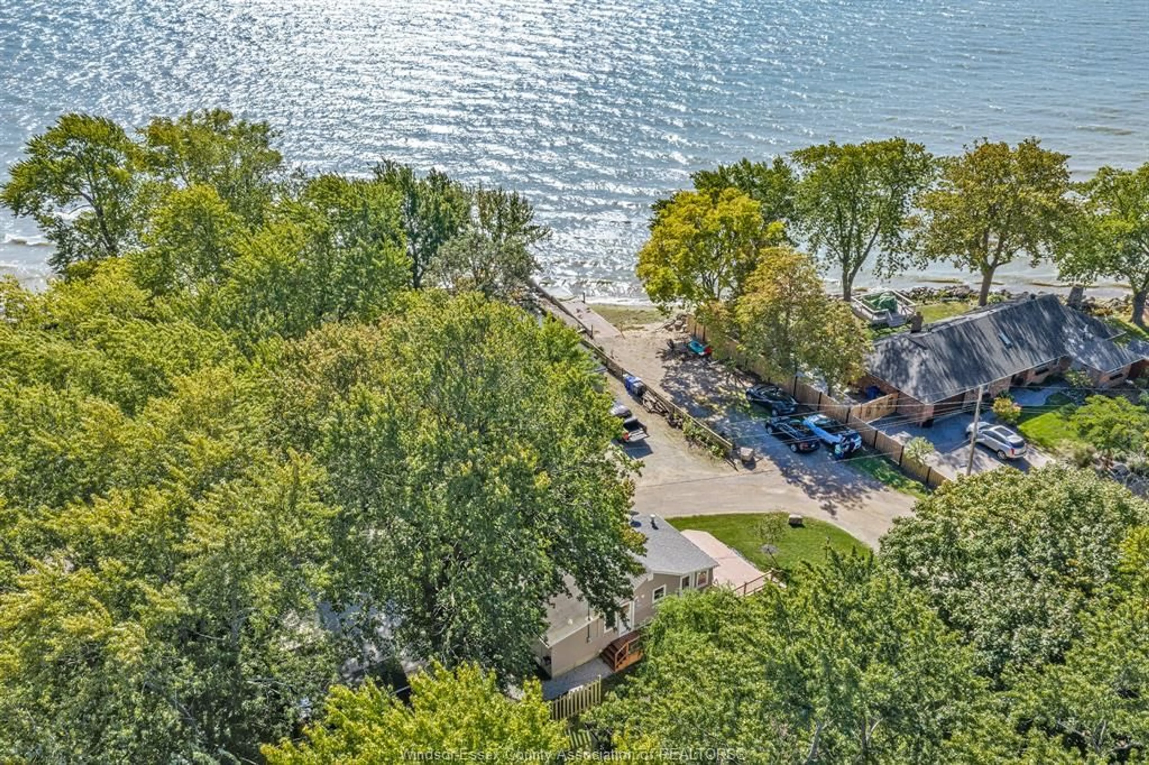 A pic from outside/outdoor area/front of a property/back of a property/a pic from drone, water/lake/river/ocean view for 100 MCCARTHY Lane, Essex Ontario N0R 1G0