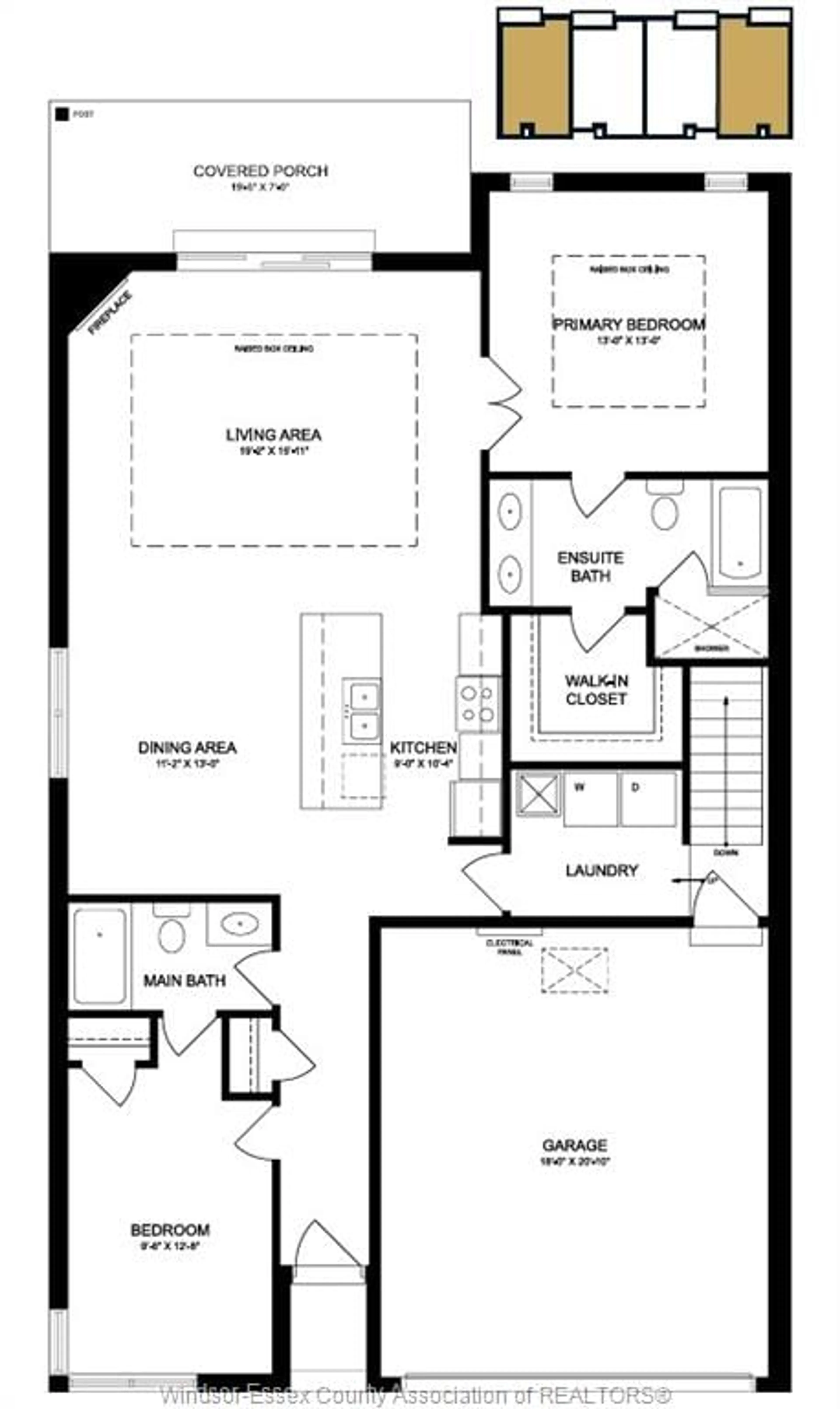 Floor plan for 10270 BEVERLY GLEN #106, Windsor Ontario N8P 0C2