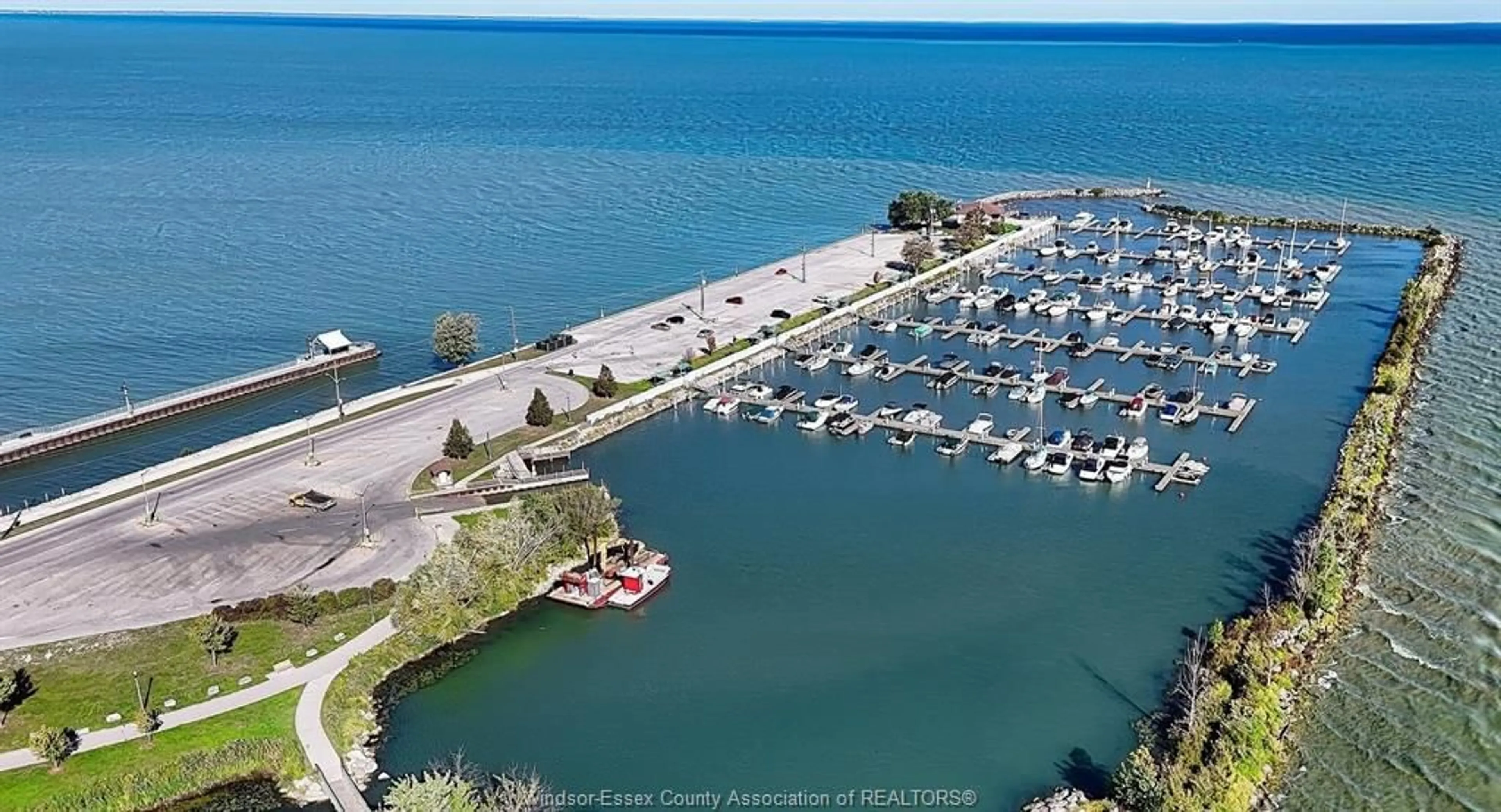 A pic from outside/outdoor area/front of a property/back of a property/a pic from drone, water/lake/river/ocean view for 537 BROADWAY, Belle River Ontario N0R 1A0