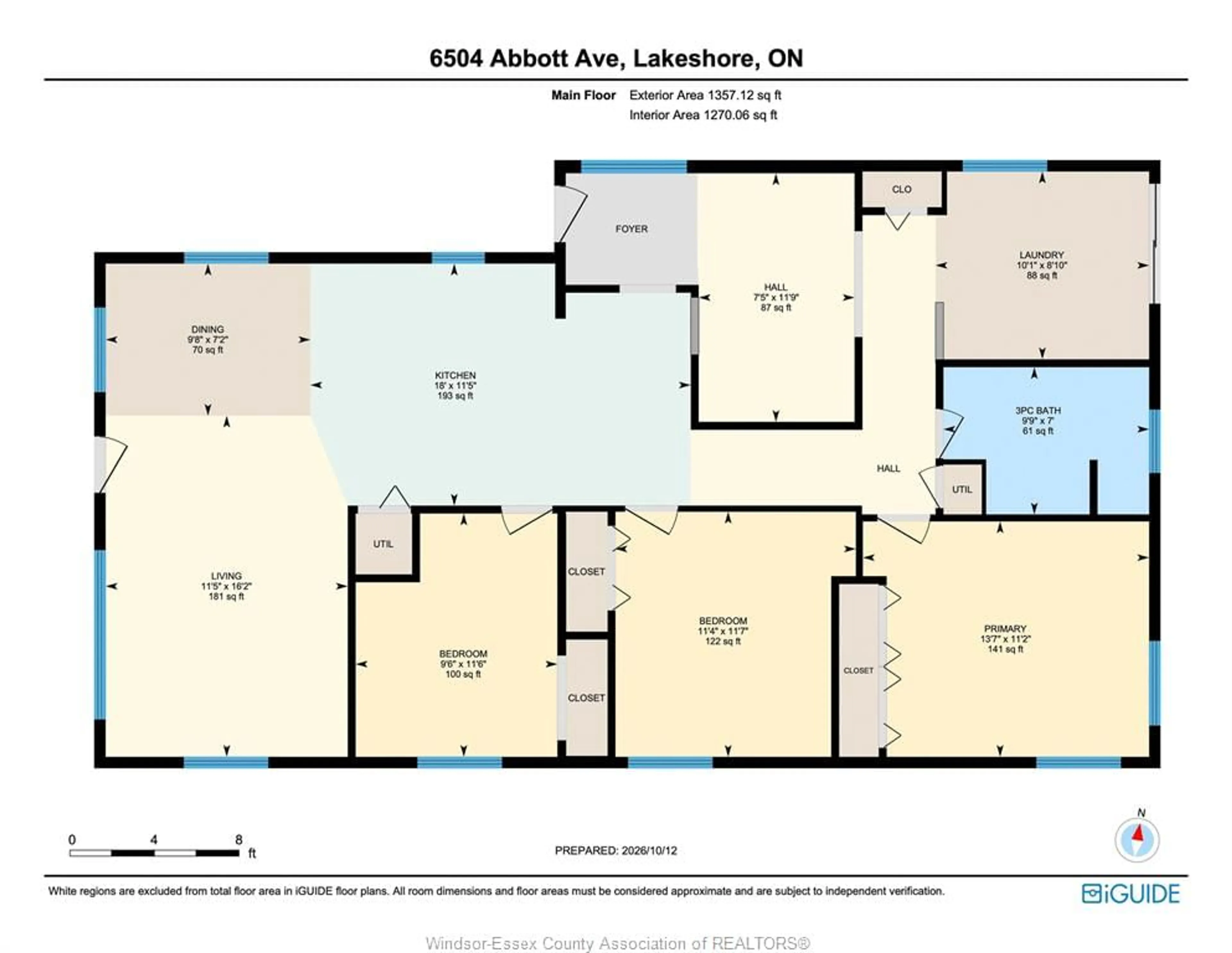 Floor plan for 6504 ABBOTT Ave, Comber Ontario N0P 1J0